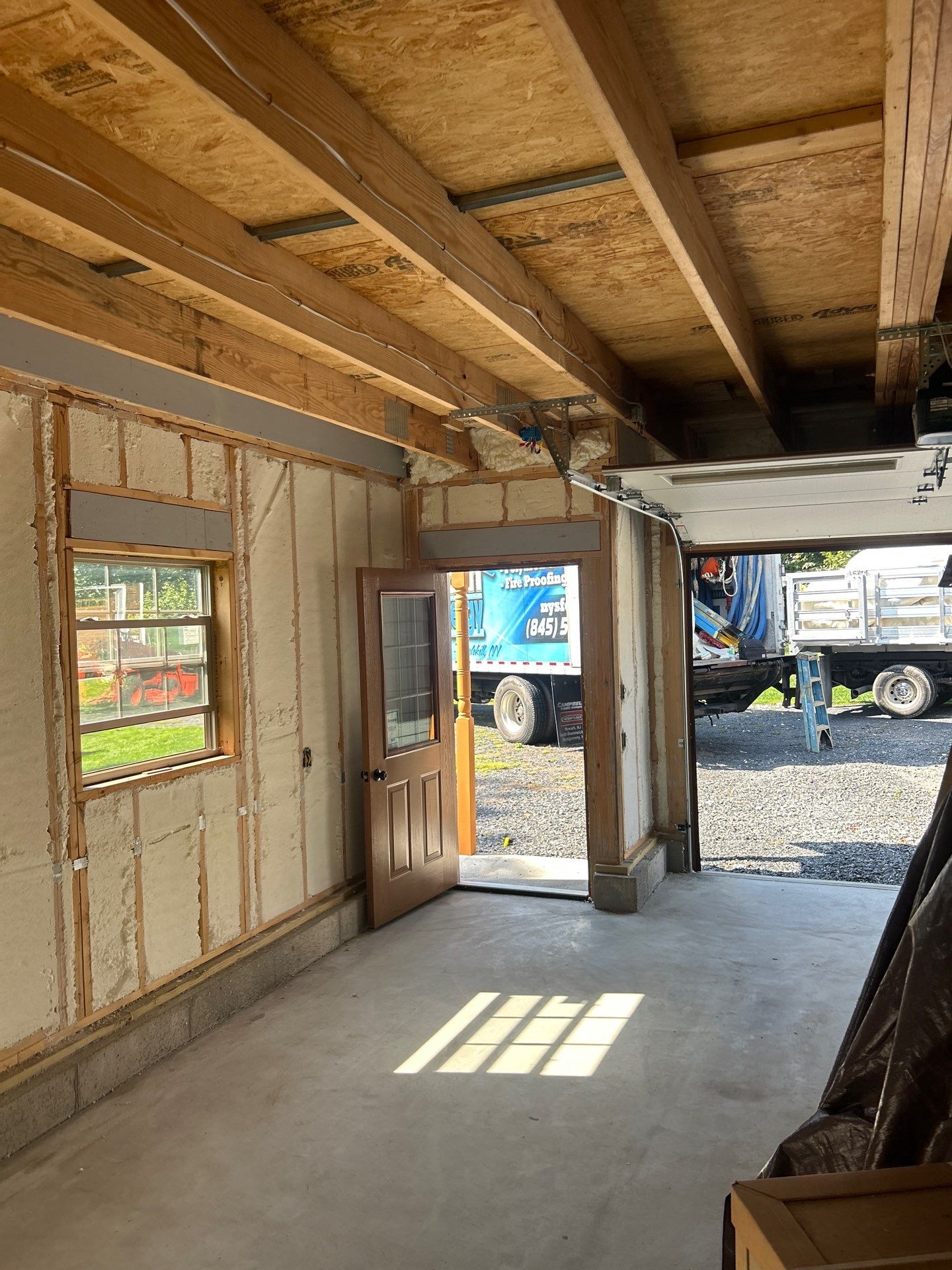 Detached Garage Closed Cell Spray Foam in Newburgh by NYS Foam & Energy