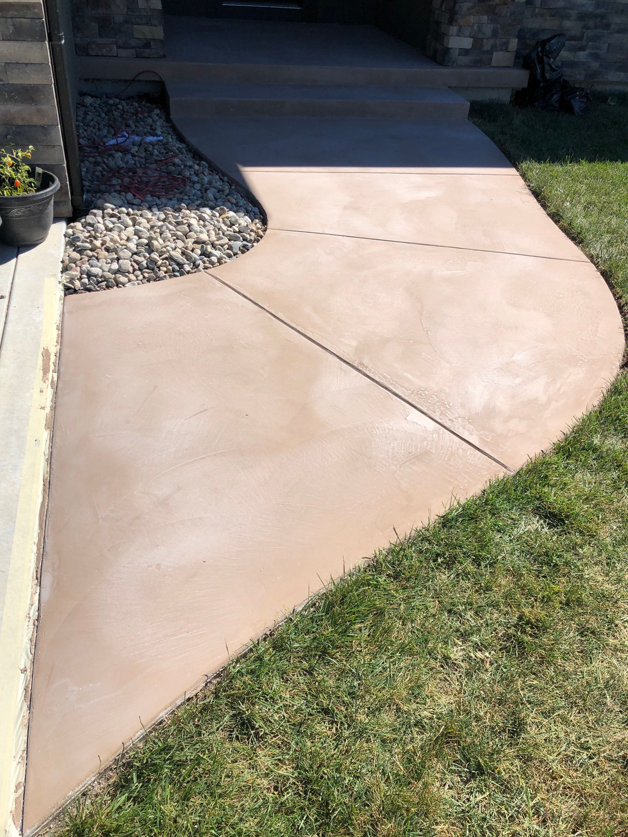 Olathe, KS -- Stoop/Sidewalk Tuscan Overlay by Big Red Decorative Concrete, LLC