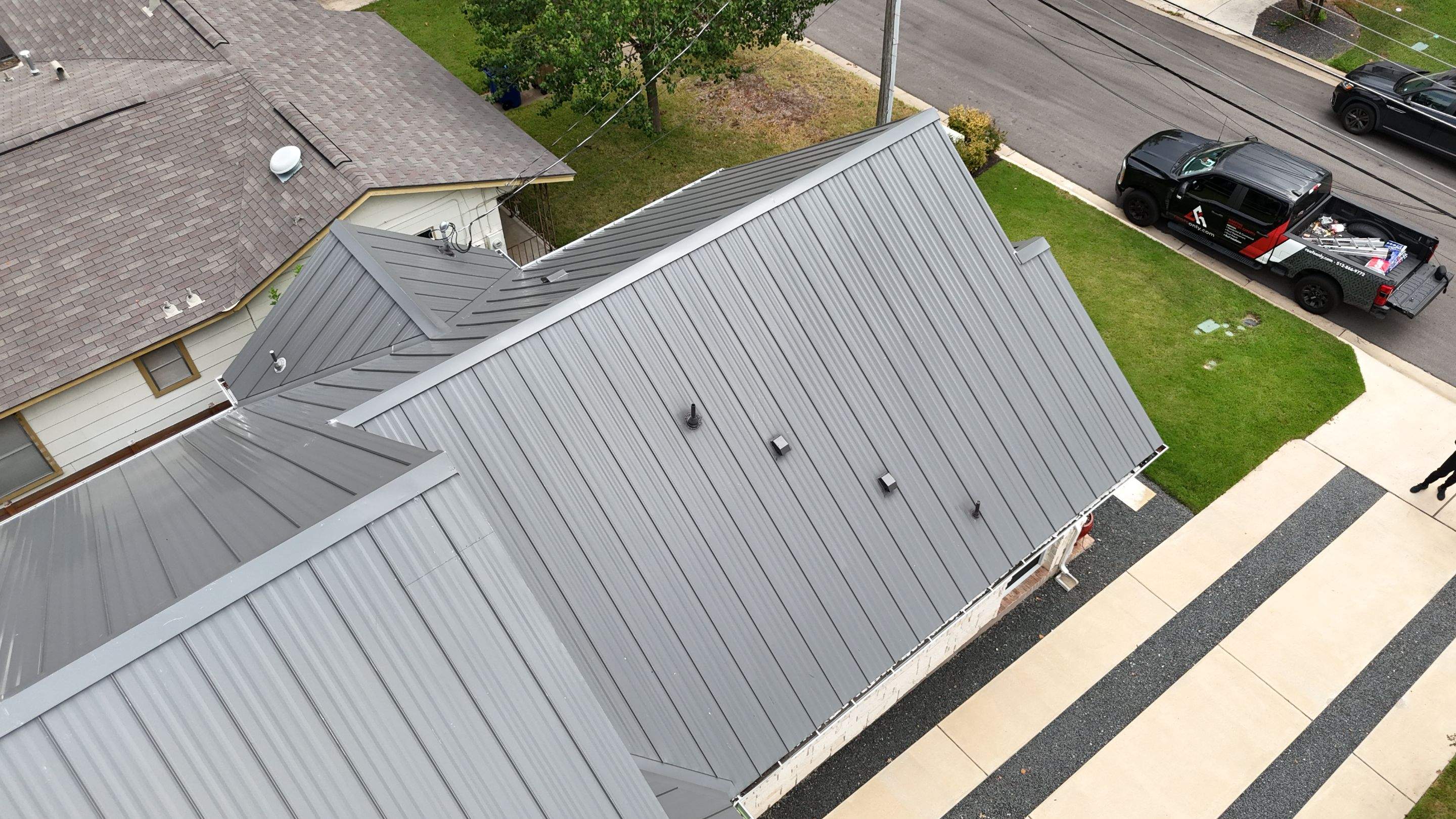 Charcoal Grey - L&A Metals LLC Type FF100, Hidden fastener/Standing Seam by RoofsOnly.com