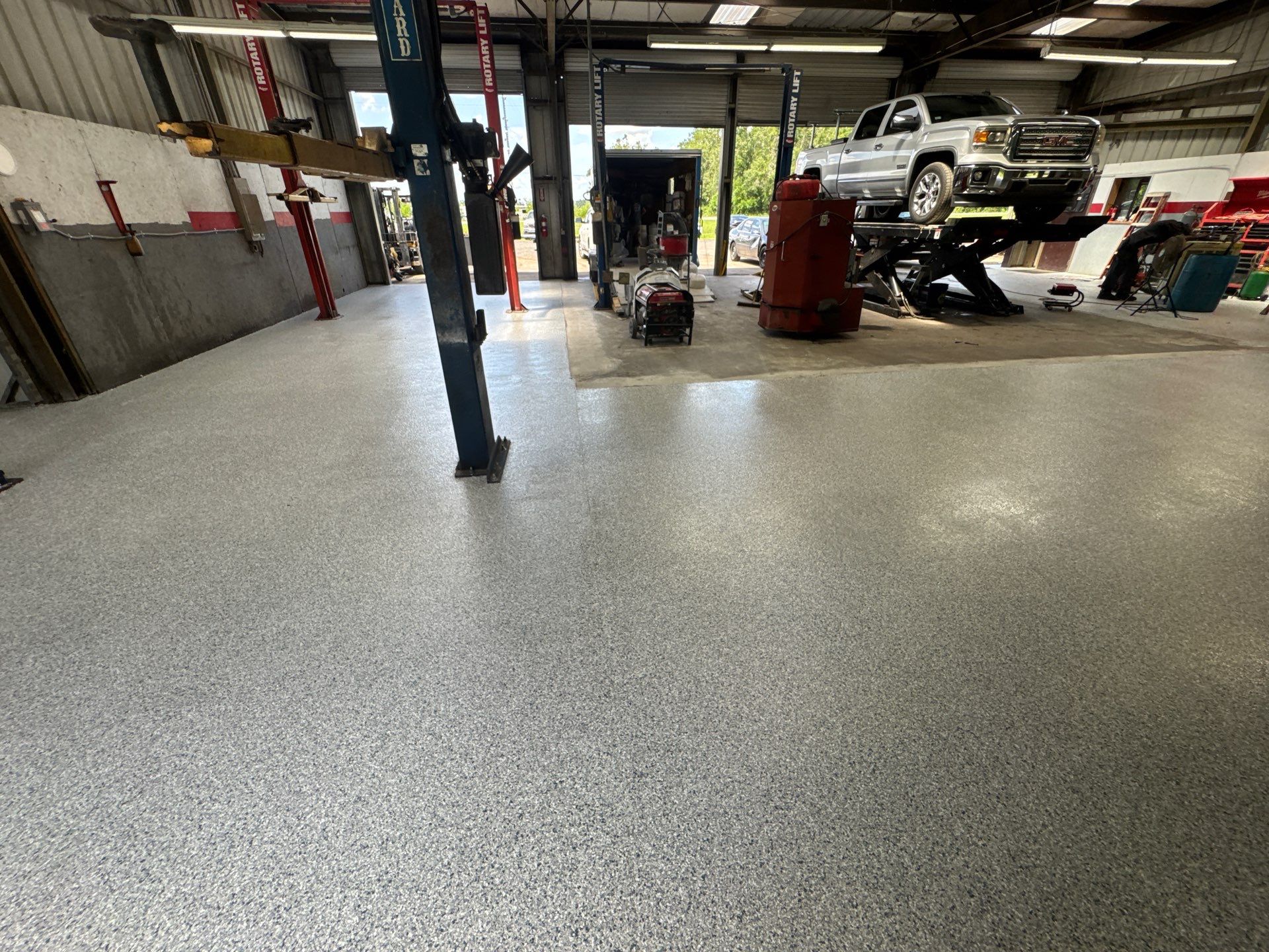Auto Shop Project in Mayo, FL in Tidal wave by Cross Creek Concrete Coatings