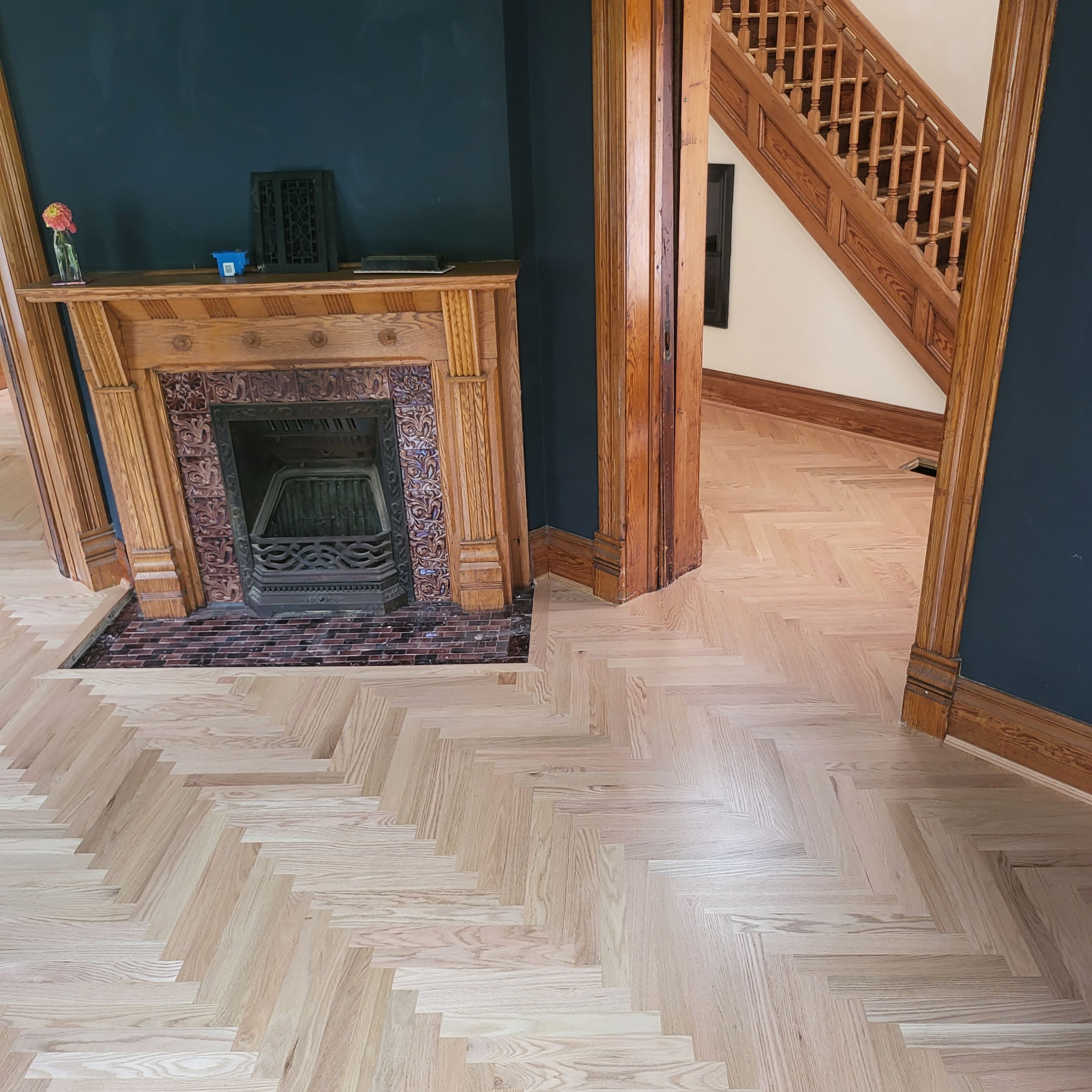 Historical herringbone by Ann Arbor Hardwoods 