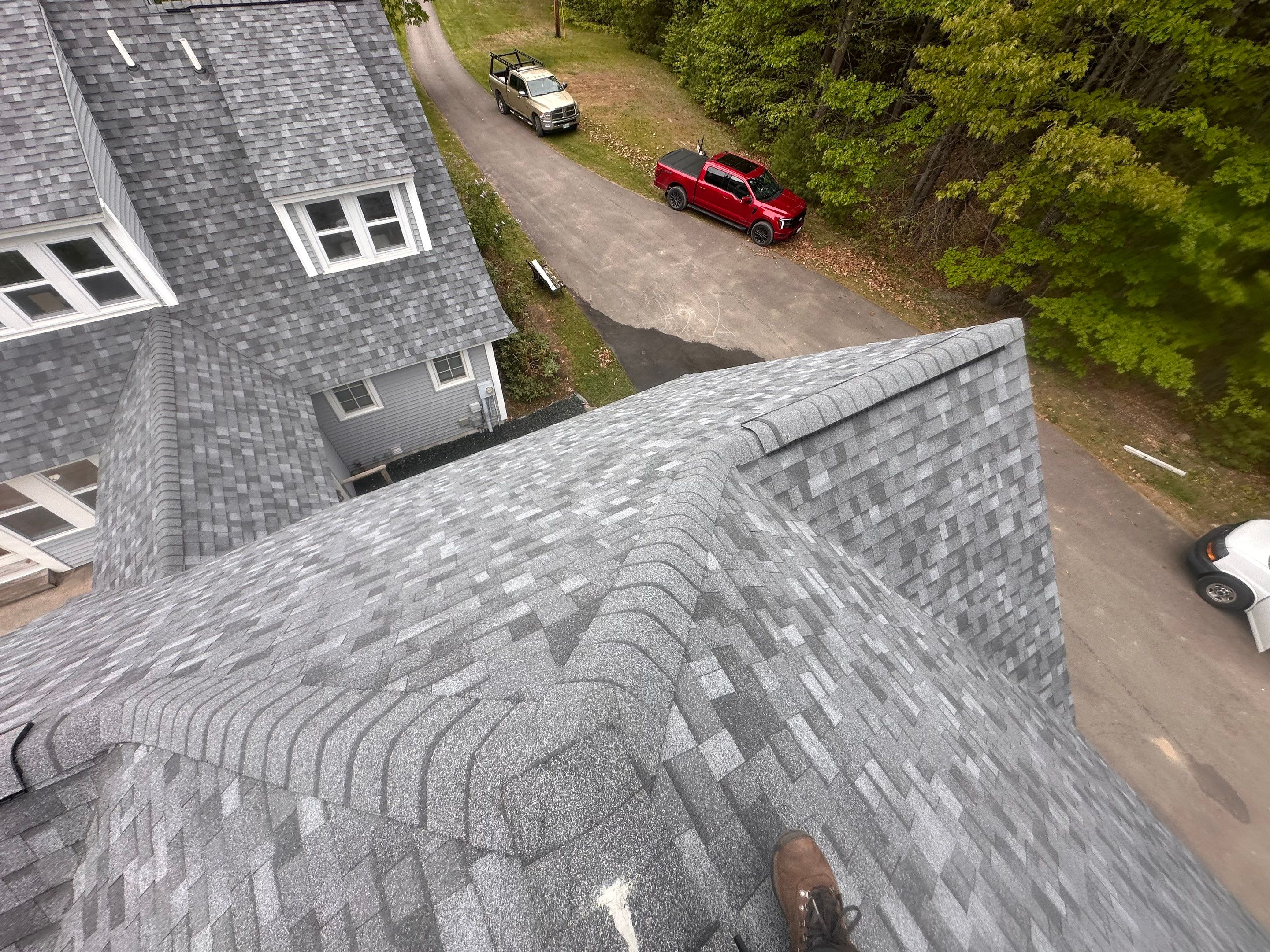 Owens Corning Asphalt Roof Replacement in Deerfield, NH by Tall pine roofing