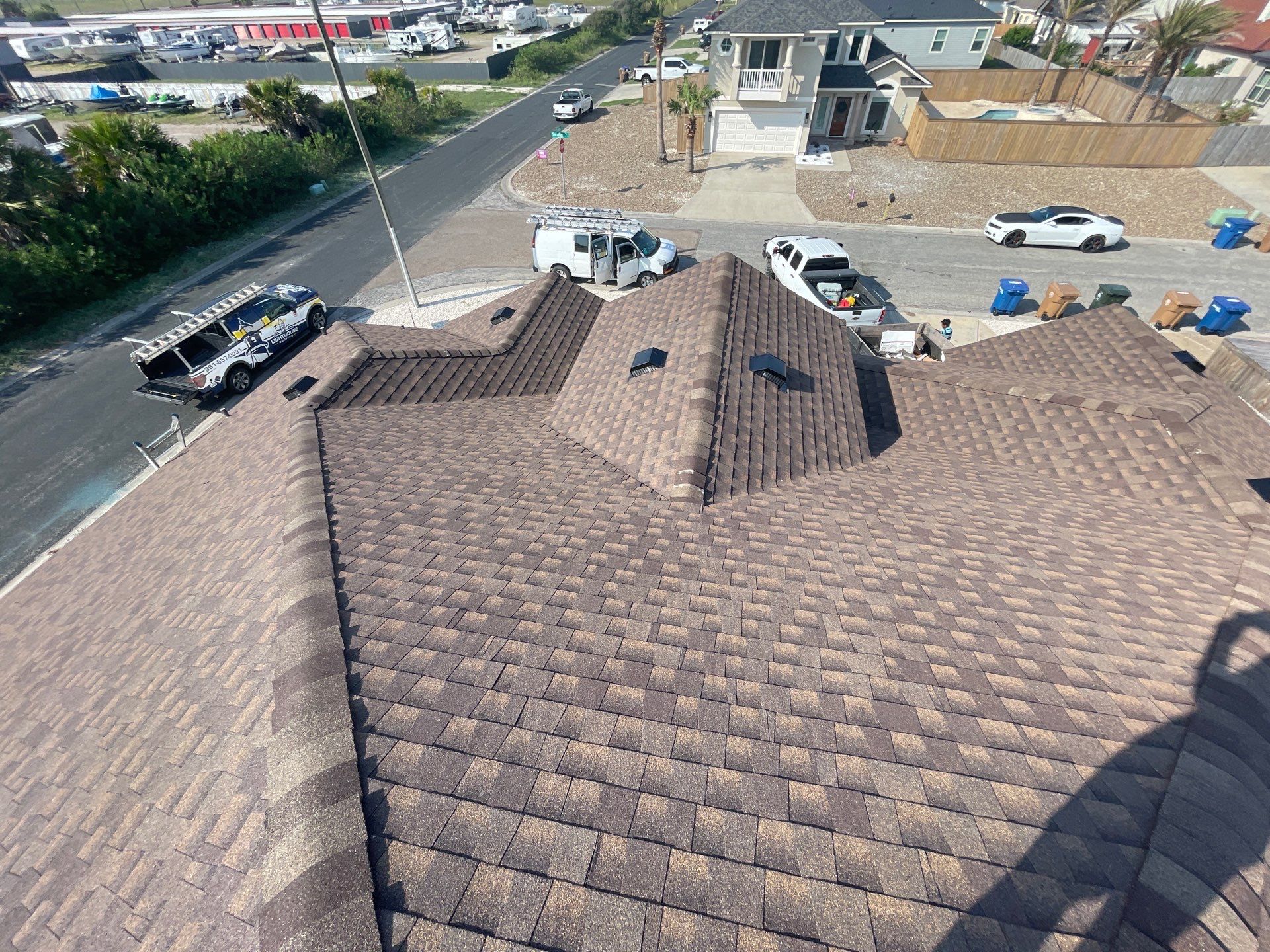 Residential Roofing Installation using GAF HDZ Barkwood by Lighthouse Roofing