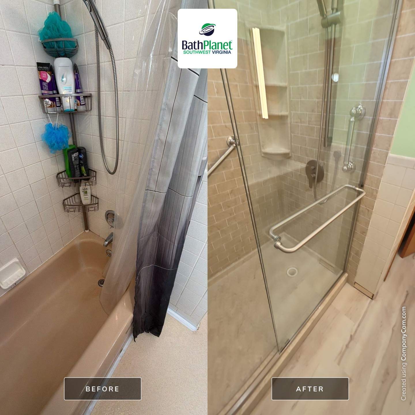 Tub to Shower Remodel by BathPlanet SW Virginia