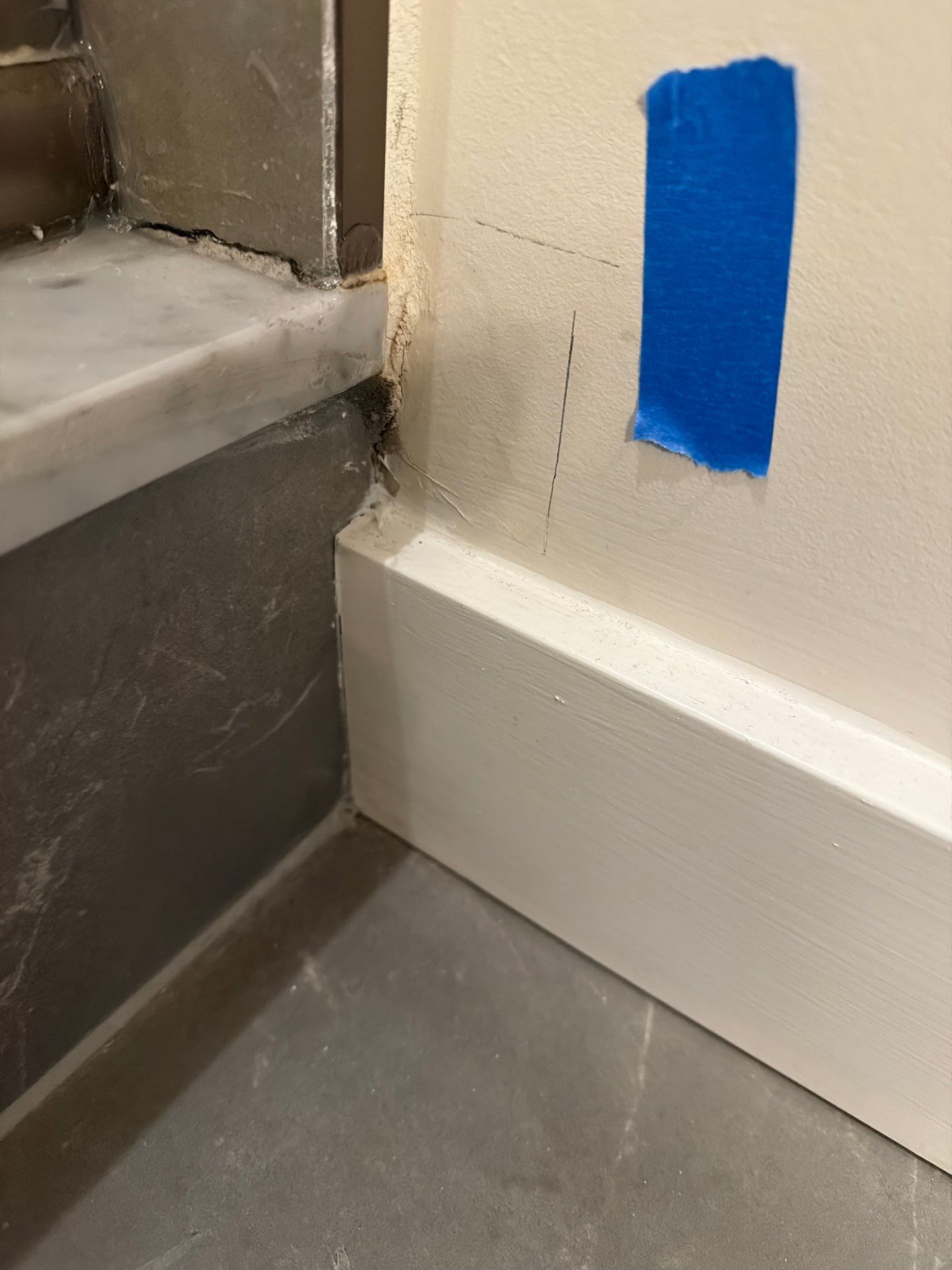 Bathroom Drywall Repair After Shower Water Damage by Laser Focused Solutions LLC
