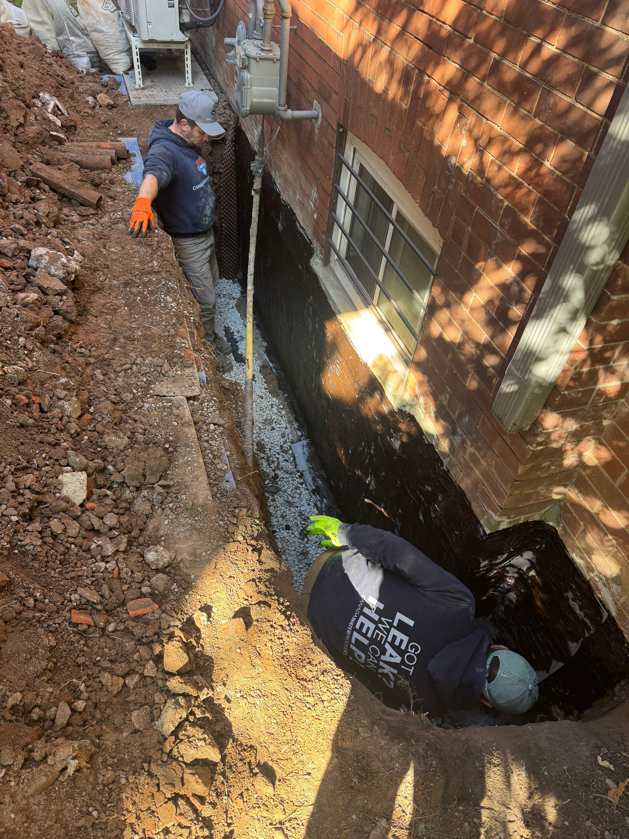 Exterior waterproofing Project in Hamilton, ON by Canada Waterproofers Inc