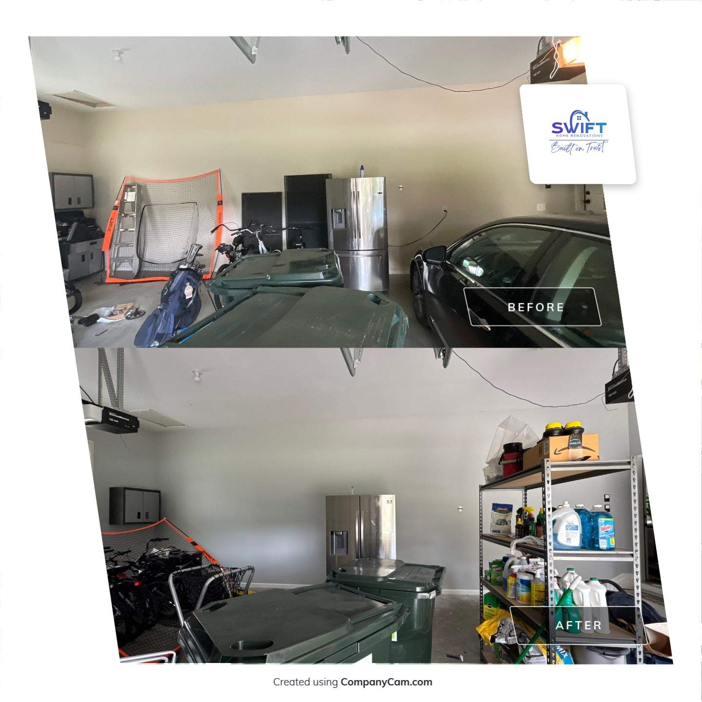 Garage Interior and Door Painting Update in Woodstock by Swift Home Renovations