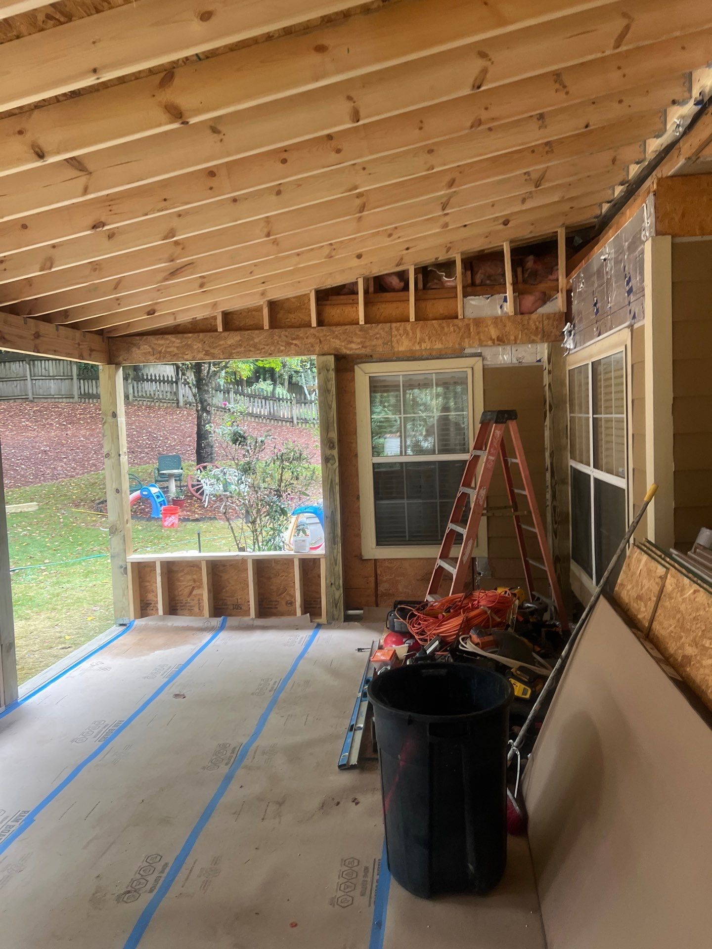 Trex Deck Build, Shed Roof Porch Install, and Door Replacement in Alpharetta, GA by Nelson Exteriors