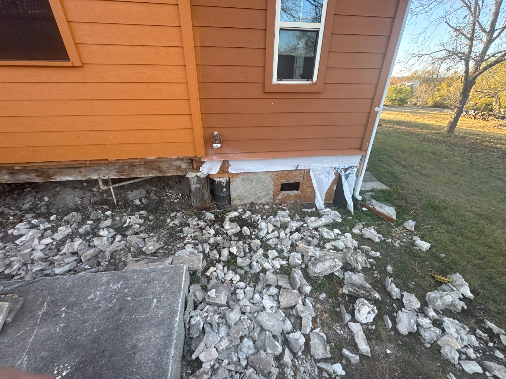 Rock removal and stone installation  by TXN Remodeling n Construction