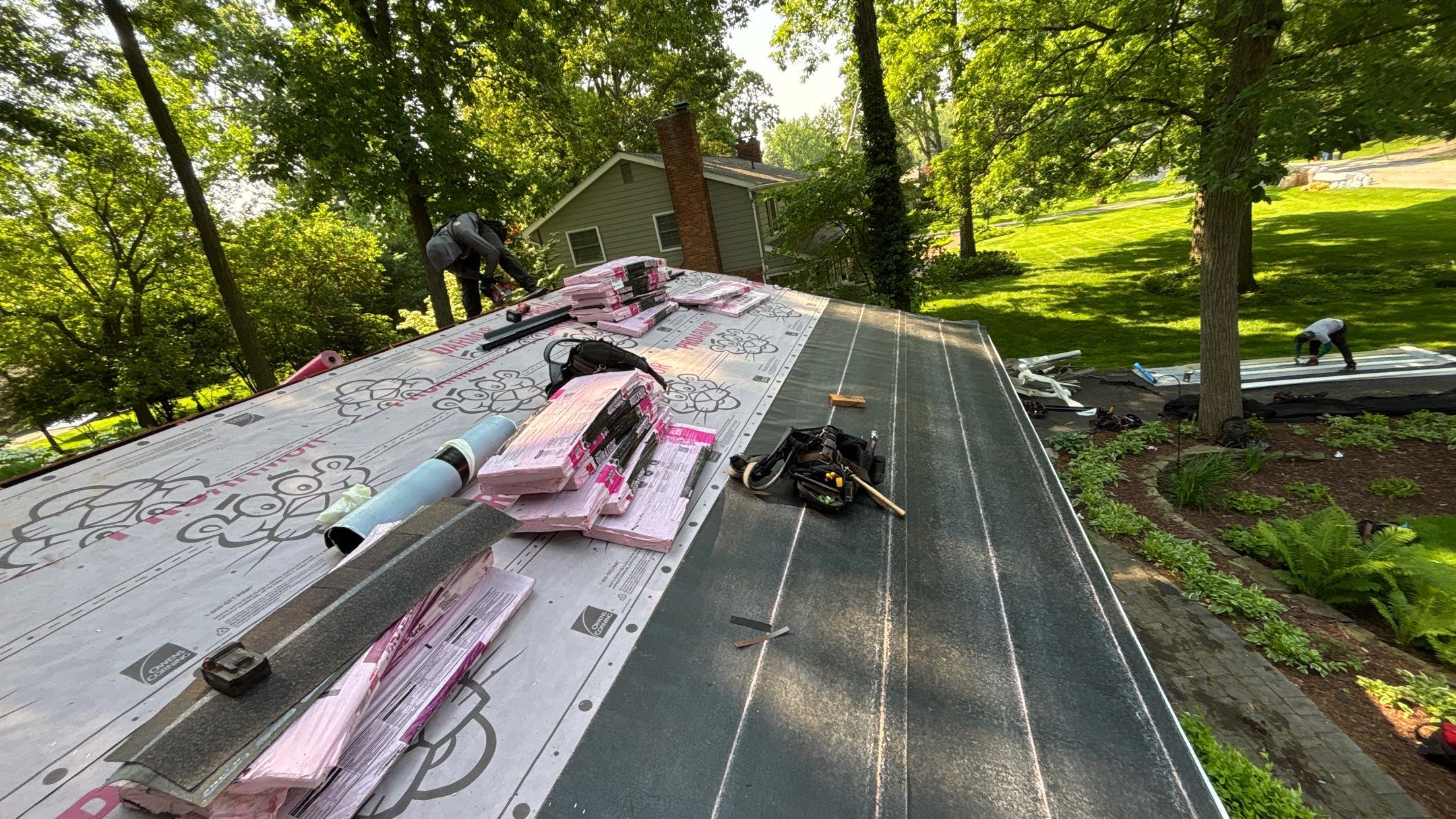 Roof Replacement using Owens Corning Teak by 180 Contractors