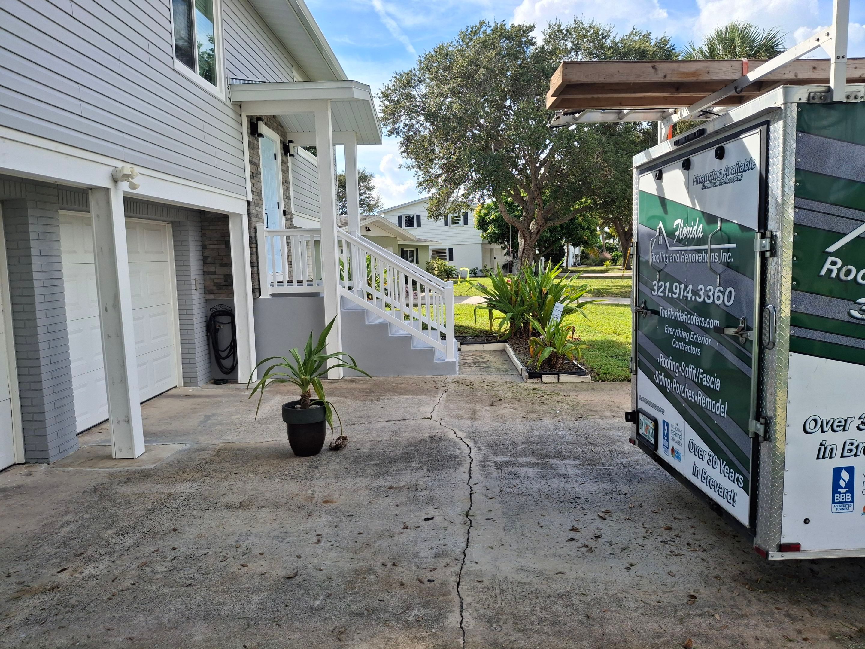 Vinyl Siding Replacement and Exterior Renovation in Satellite Beach by Florida Roofing and Renovations Inc.