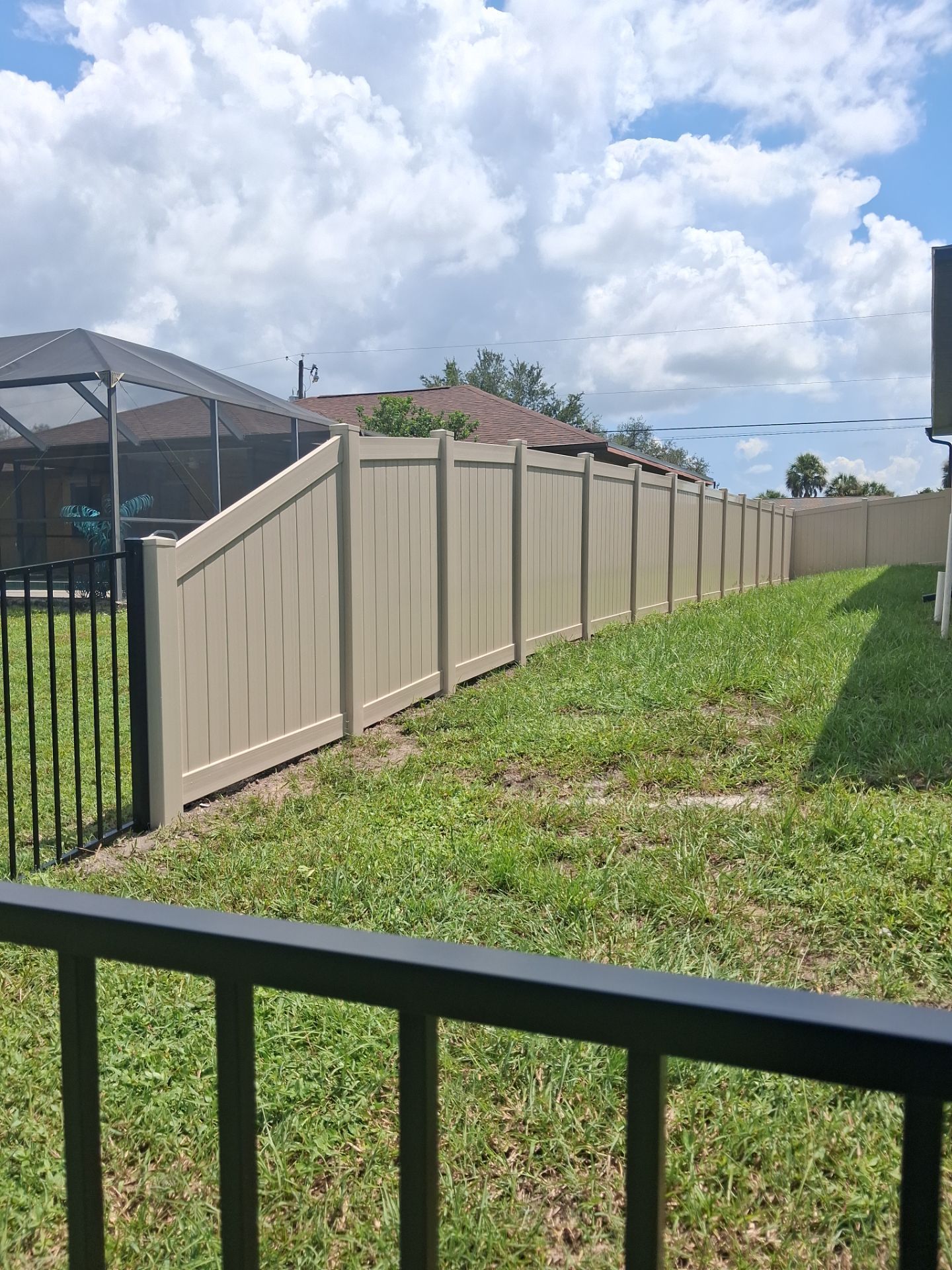 Vinyl Privacy Fencing and Aluminum Pool Security Installation in Port Charlotte by True Fence LLC