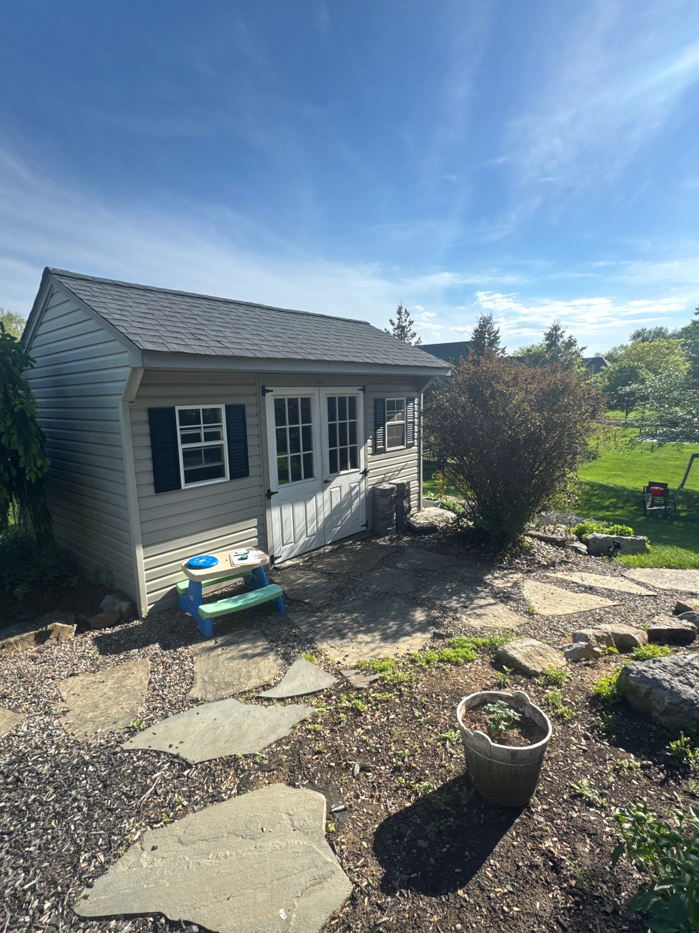 Backyard Retreat: Techo-Bloc Patio + Firepit Lounge by Saylor’s Lawn & Landscape