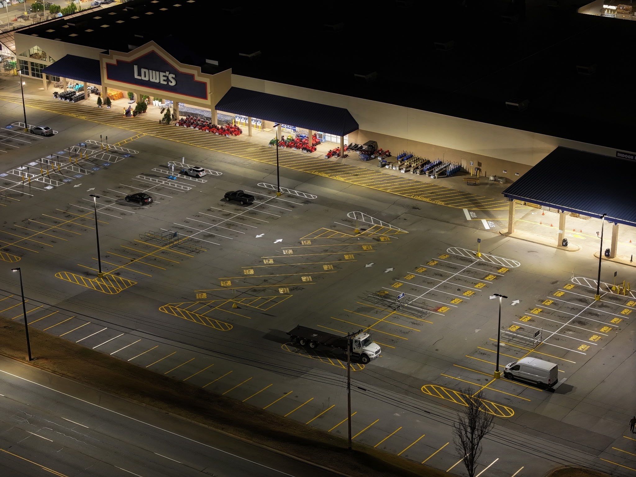 Parking Lot Re-stripe for Lowes by Spade Construction