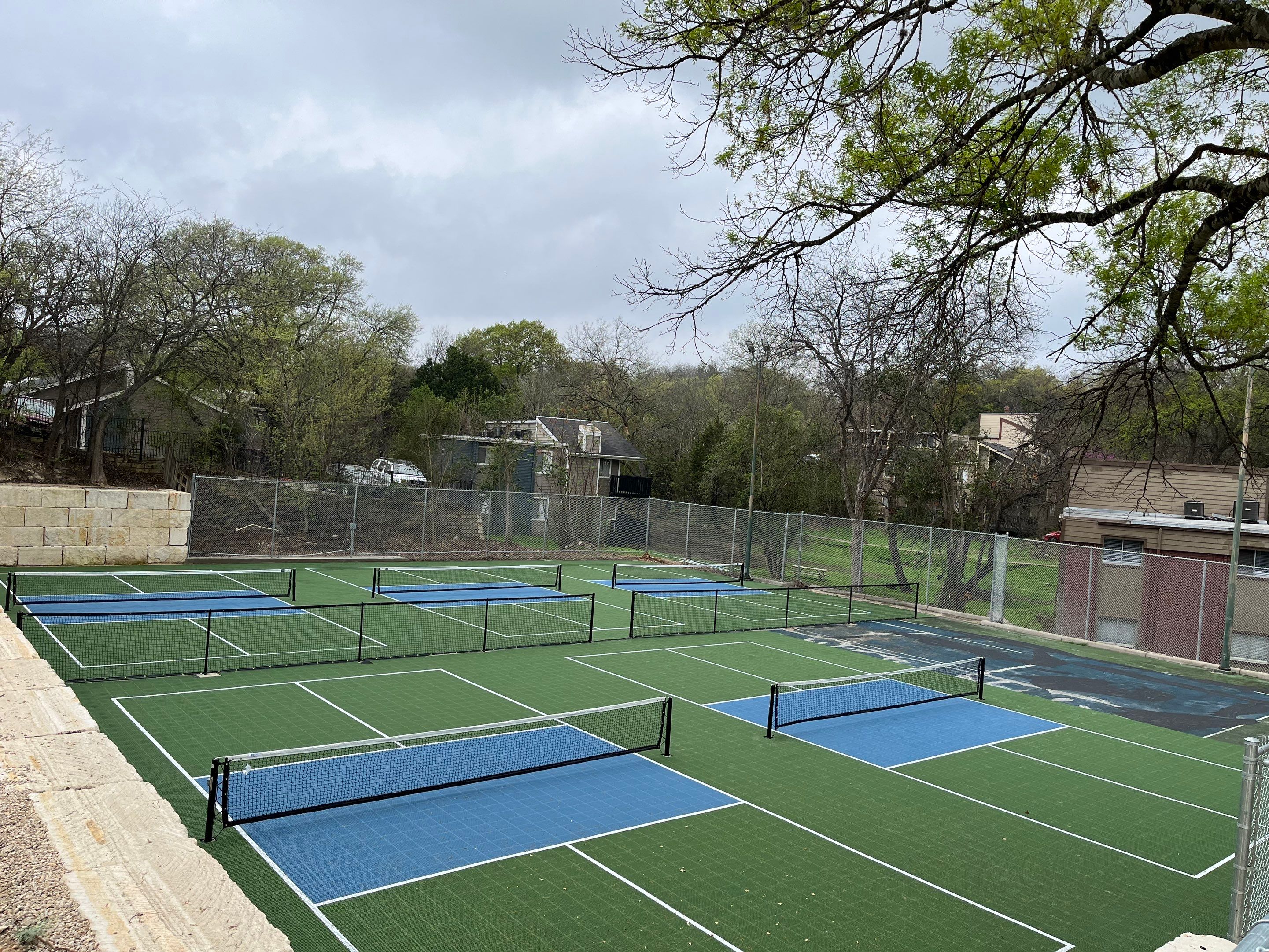 Tennis Court Conversion to Pickleball by Sport Court Austin