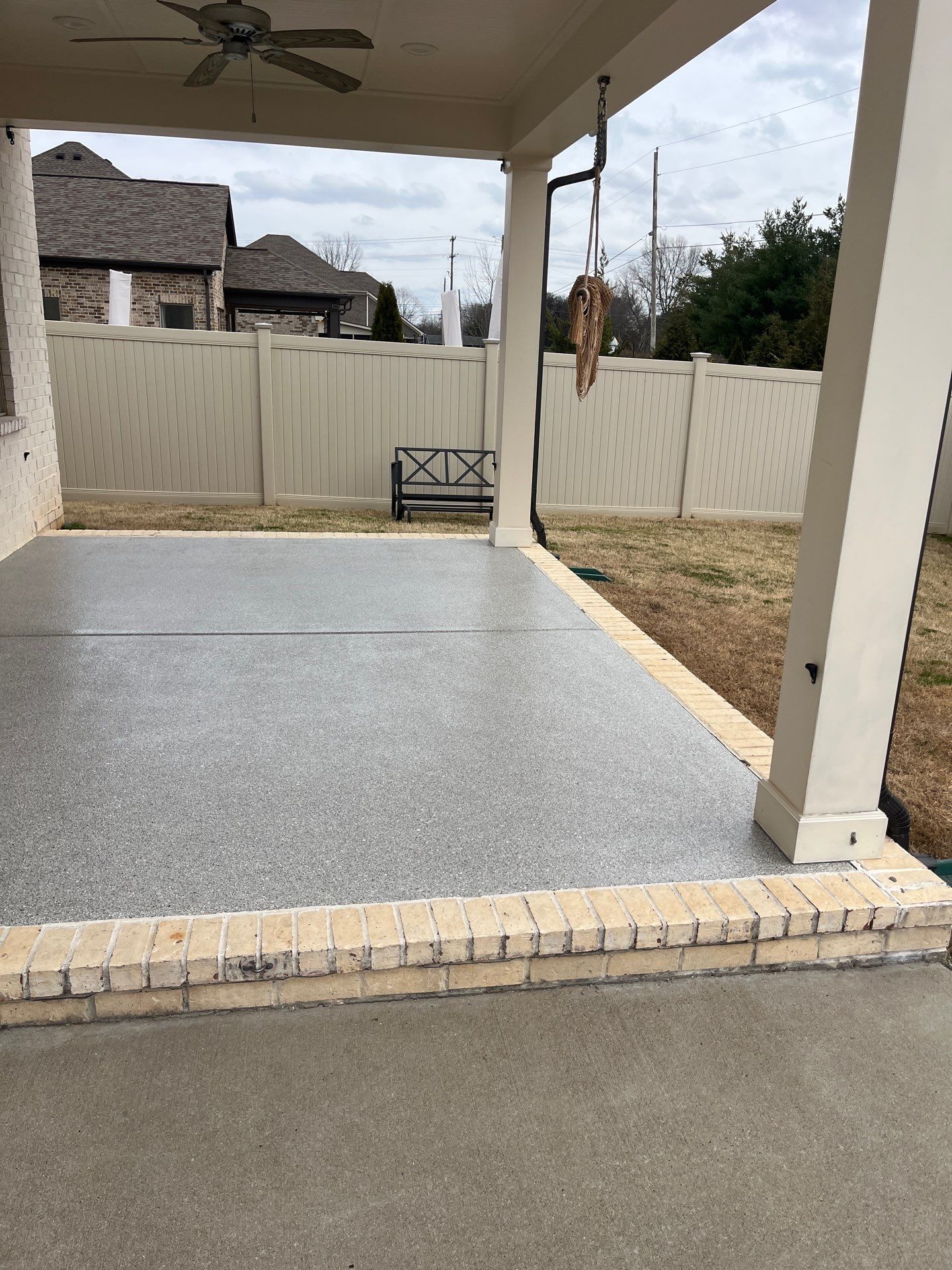 Patio Floor Coating using Quartzite by My Garage Floor Guys