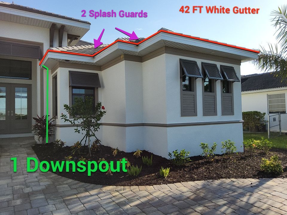 Seamless Aluminum Gutter Installation using 6 Inch Seamless Gutters in Cape Coral FL by Gutter Professors