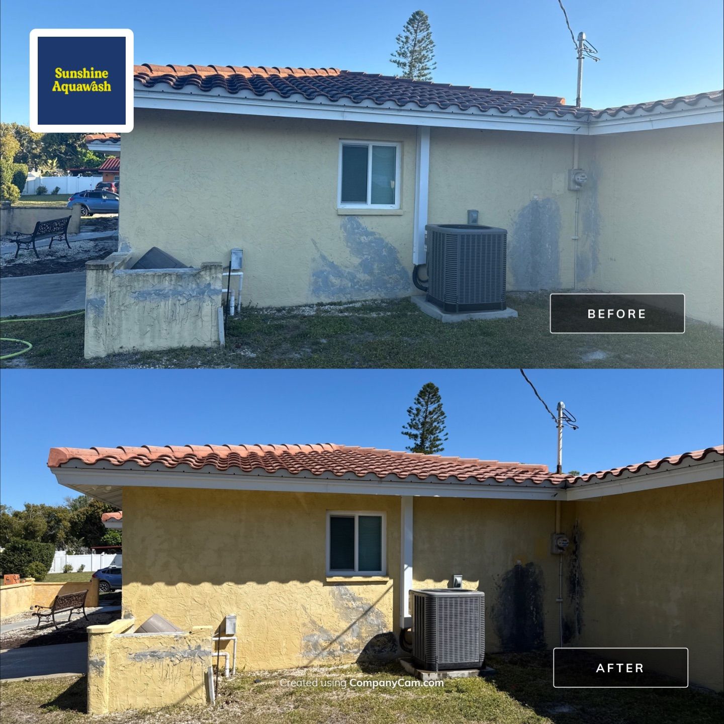 Full Exterior Cleaning Before Painting – Sarasota, FL (Near Sarasota Airport) by Sunshine AquaWash