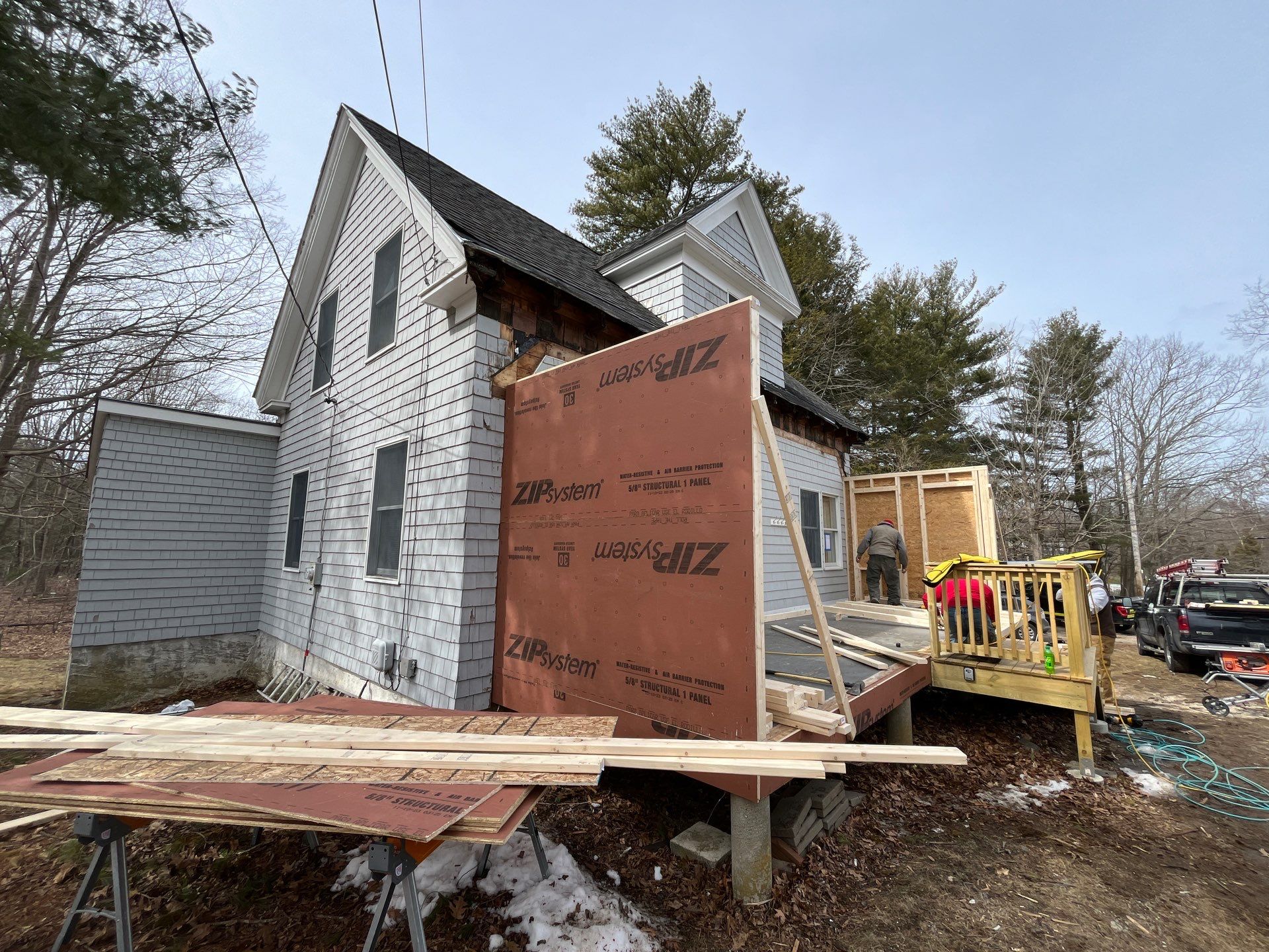 Three Season Build W/New Roof in New Castle, NH by Tall pine roofing