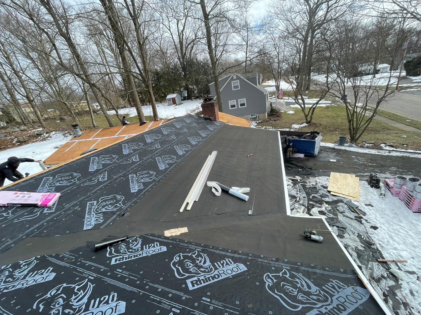 Residential Roofing Installation using Owens Corning Duration Estate Gray by A Plus Exterior