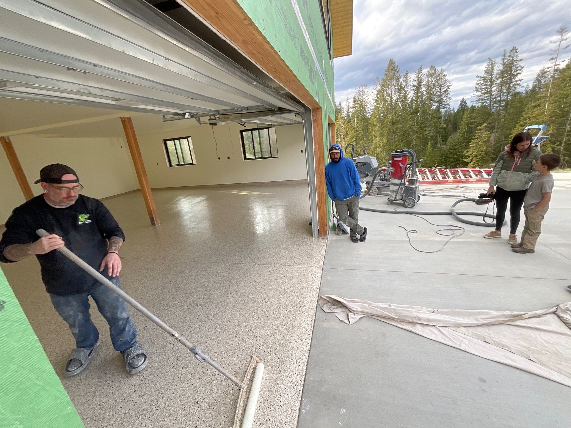 Garage Transformation using Driftwood by Croc Coatings, LLC
