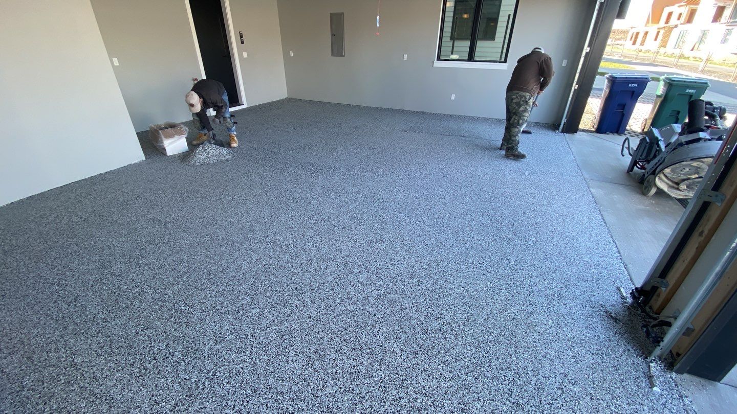 Garage Transformation using Domino by Croc Coatings, LLC