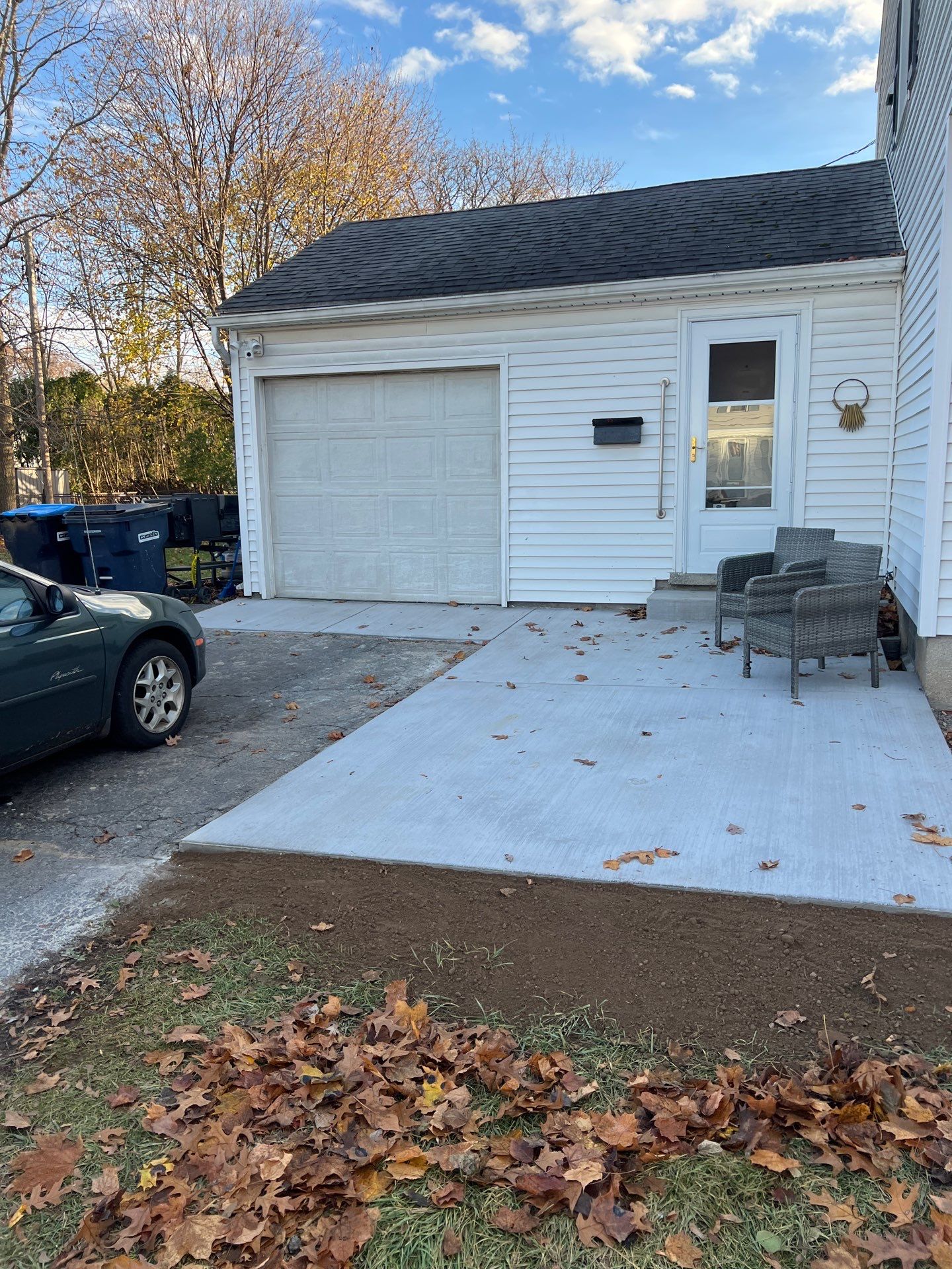 Broom finished concrete patio  by NG Masonry & Construction LLC
