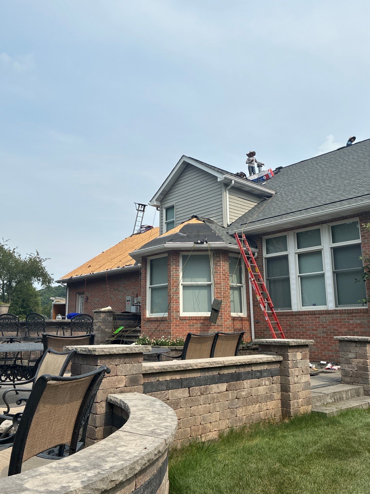 Full Roofing Replacement and Gray Shake Hardie Siding Installation in Butler by Cousins Roofing Siding & Decks