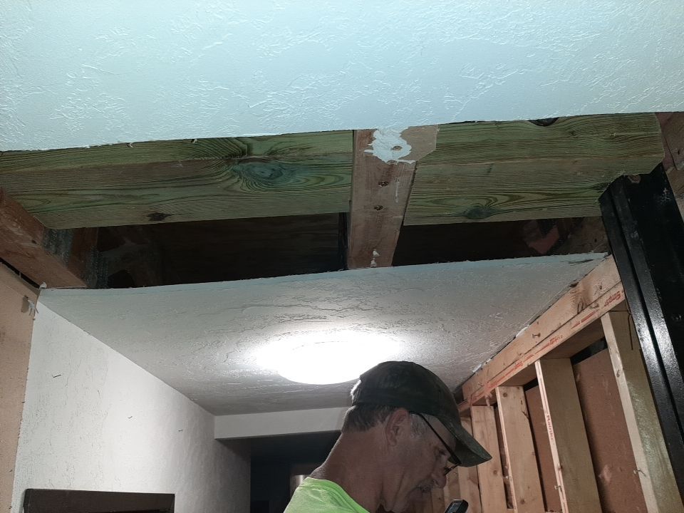 Exterior Deep Waterproofing System with Wall Push Back and Steel Beams Reinforcement by Toledo Basement Repair