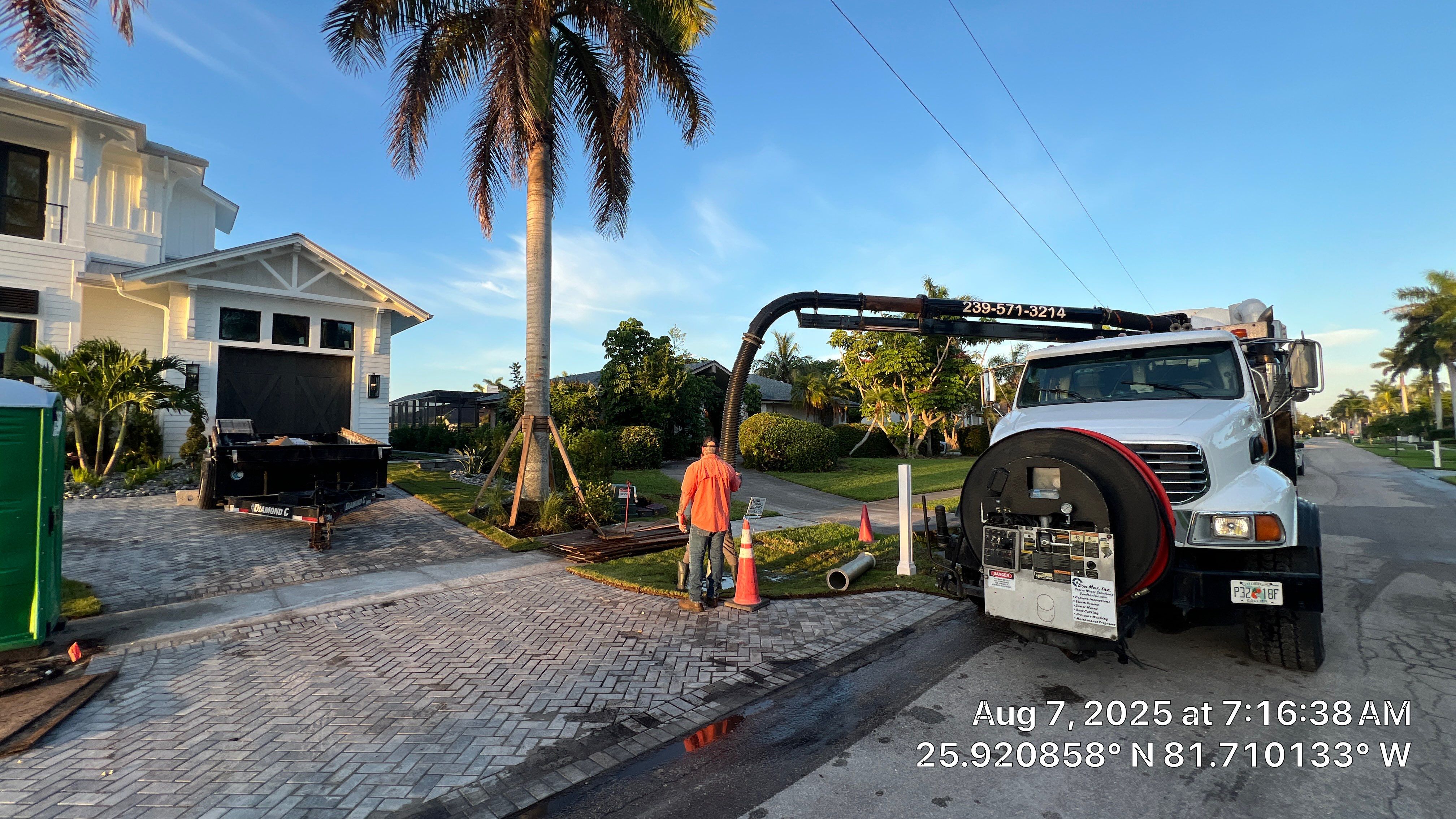 New Residential Construction Stormwater System Cleaning by APS Power & Water