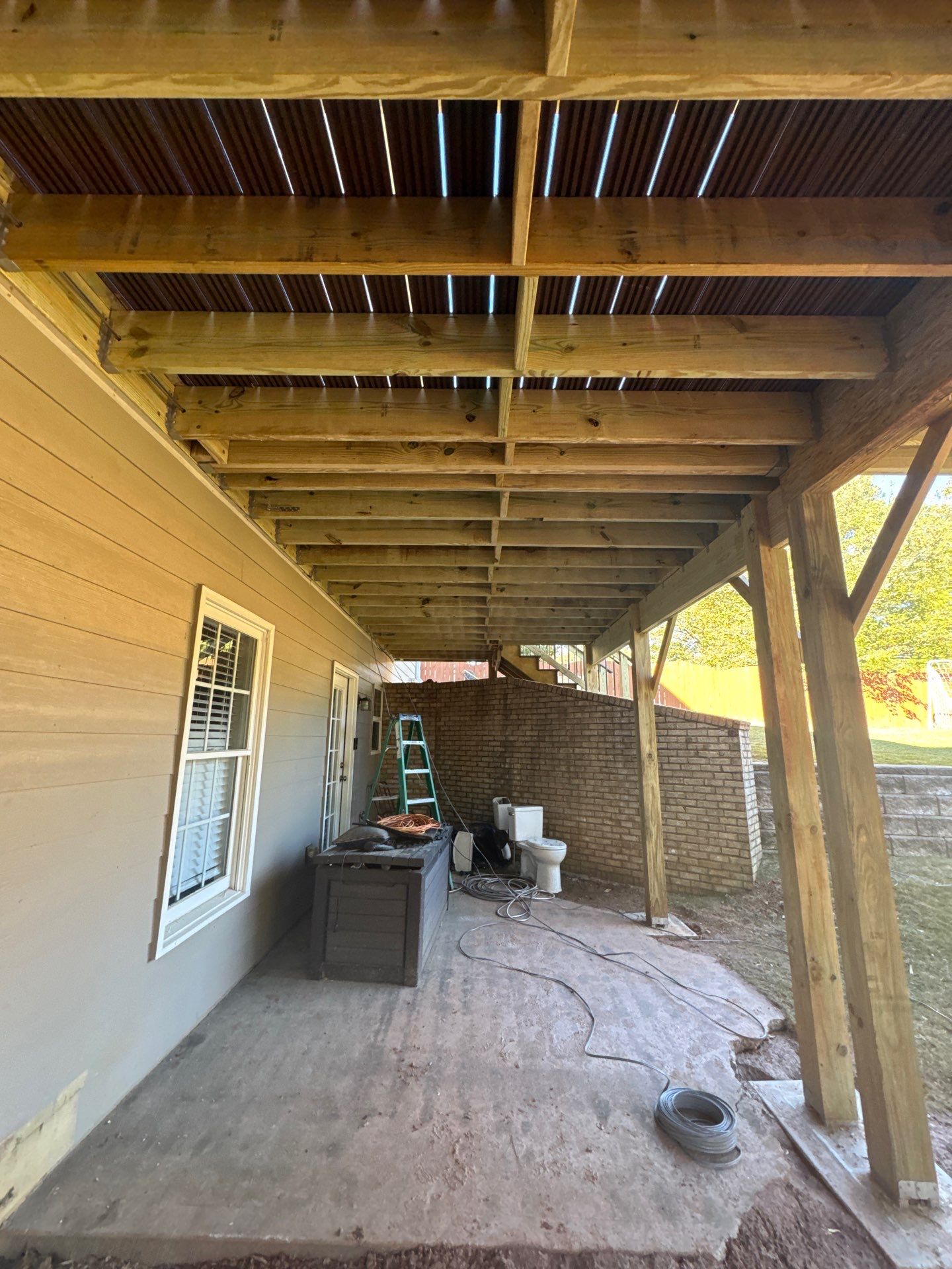 Custom Composite Deck and Covered Gabled Porch in Marietta by Swift Home Renovations
