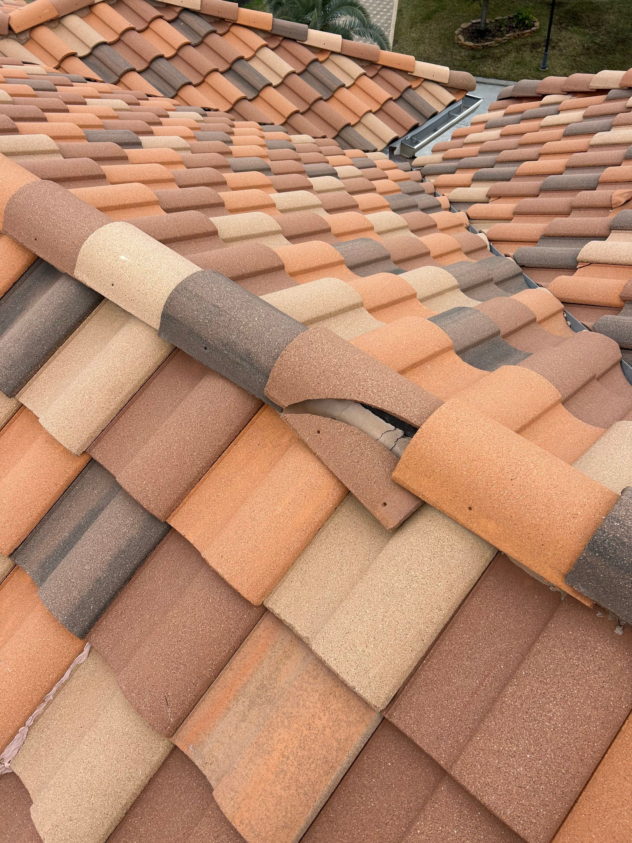Residential Roofing Repair using tile by Roof Repair Company