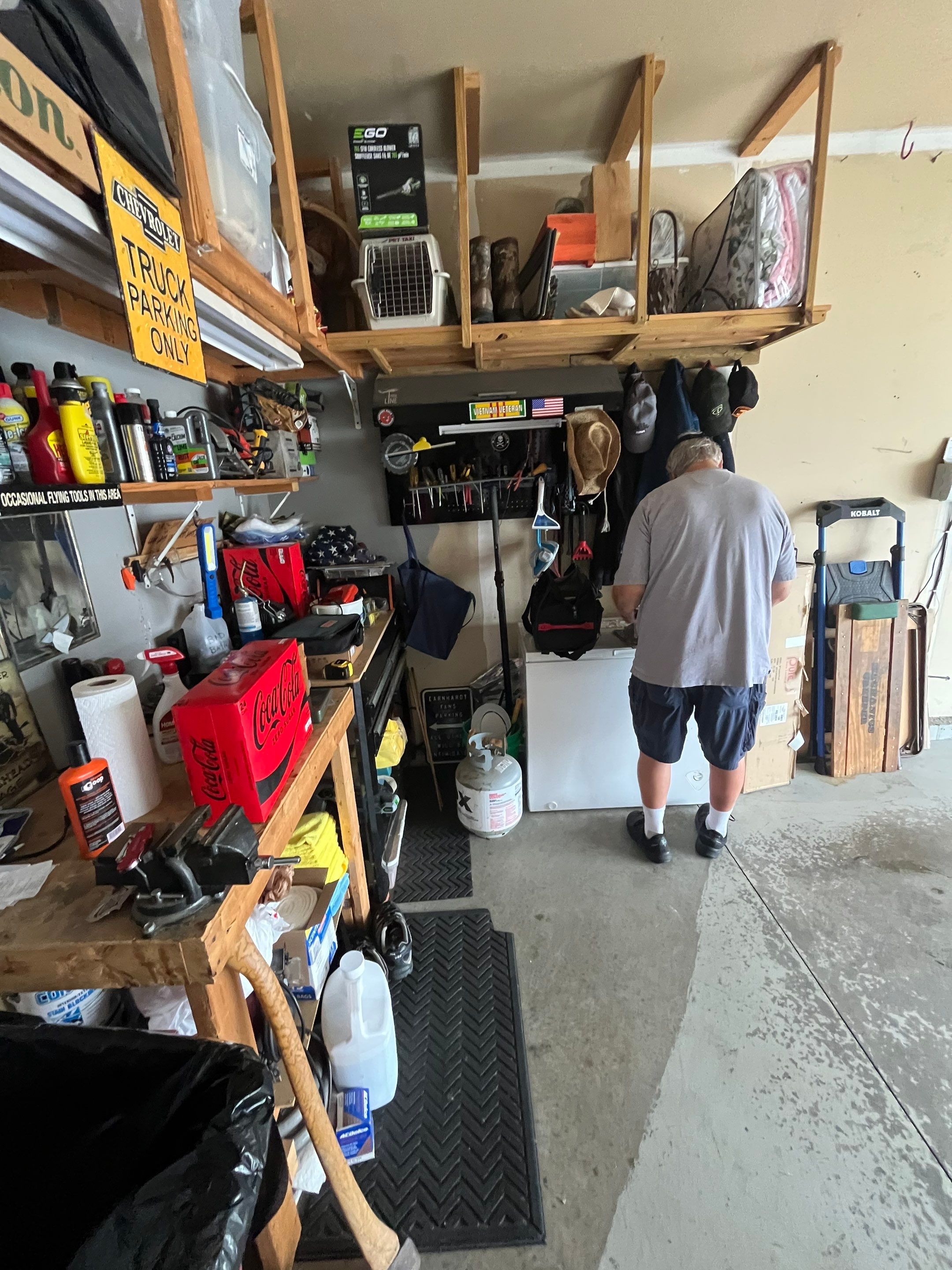 Nightfall Grey Speckled Epoxy Garage Floor Coating in Sioux Falls by Select Painting, Coatings & Garage Cabinets