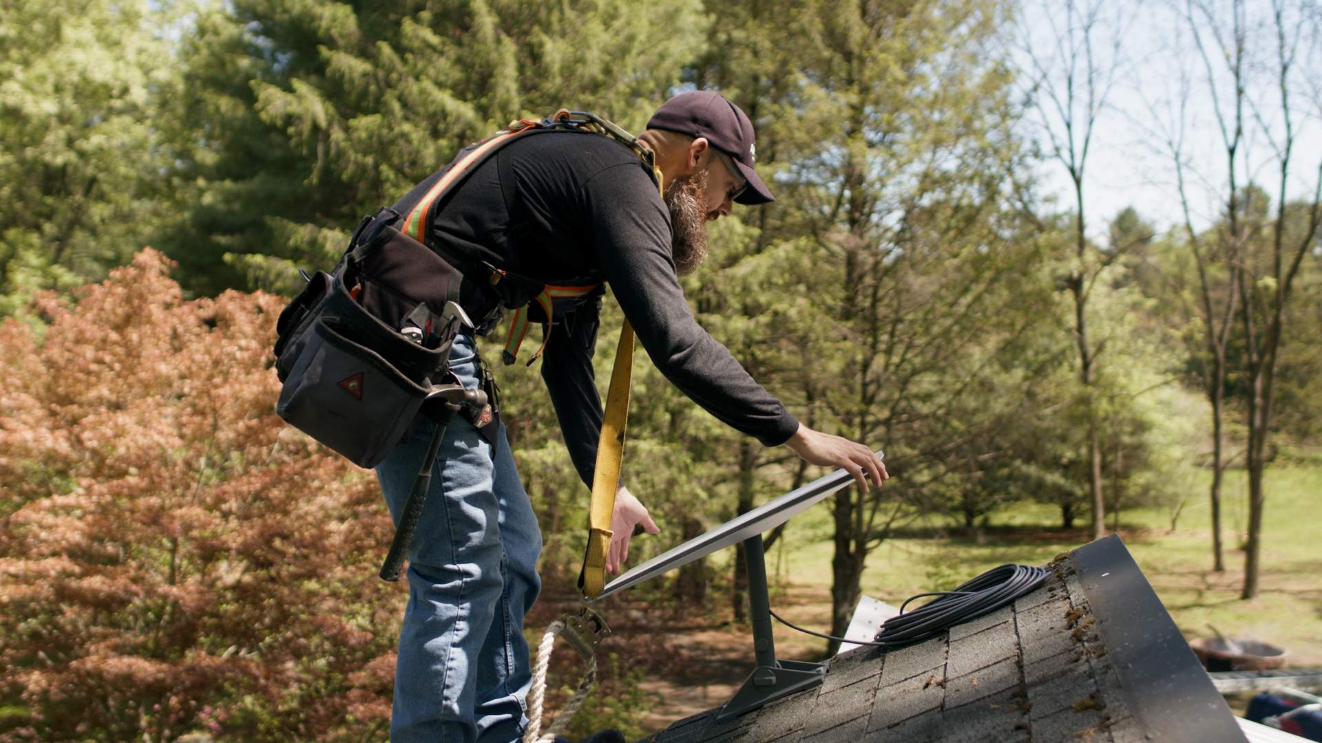Starlink Satellite Internet Installation for Residential Cabin in WVA by American Home Contractors