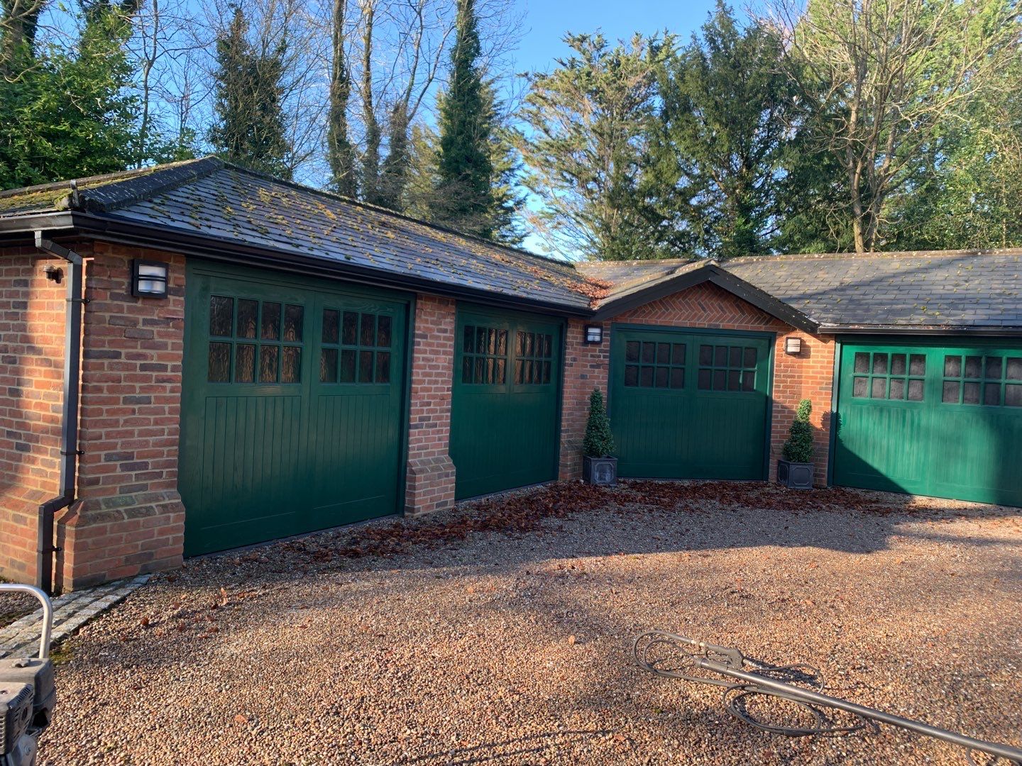 Garages Roof Cleaning using Honda 15lpm Low Pressure Washing Machine by Ges Exterior Cleaning ltd