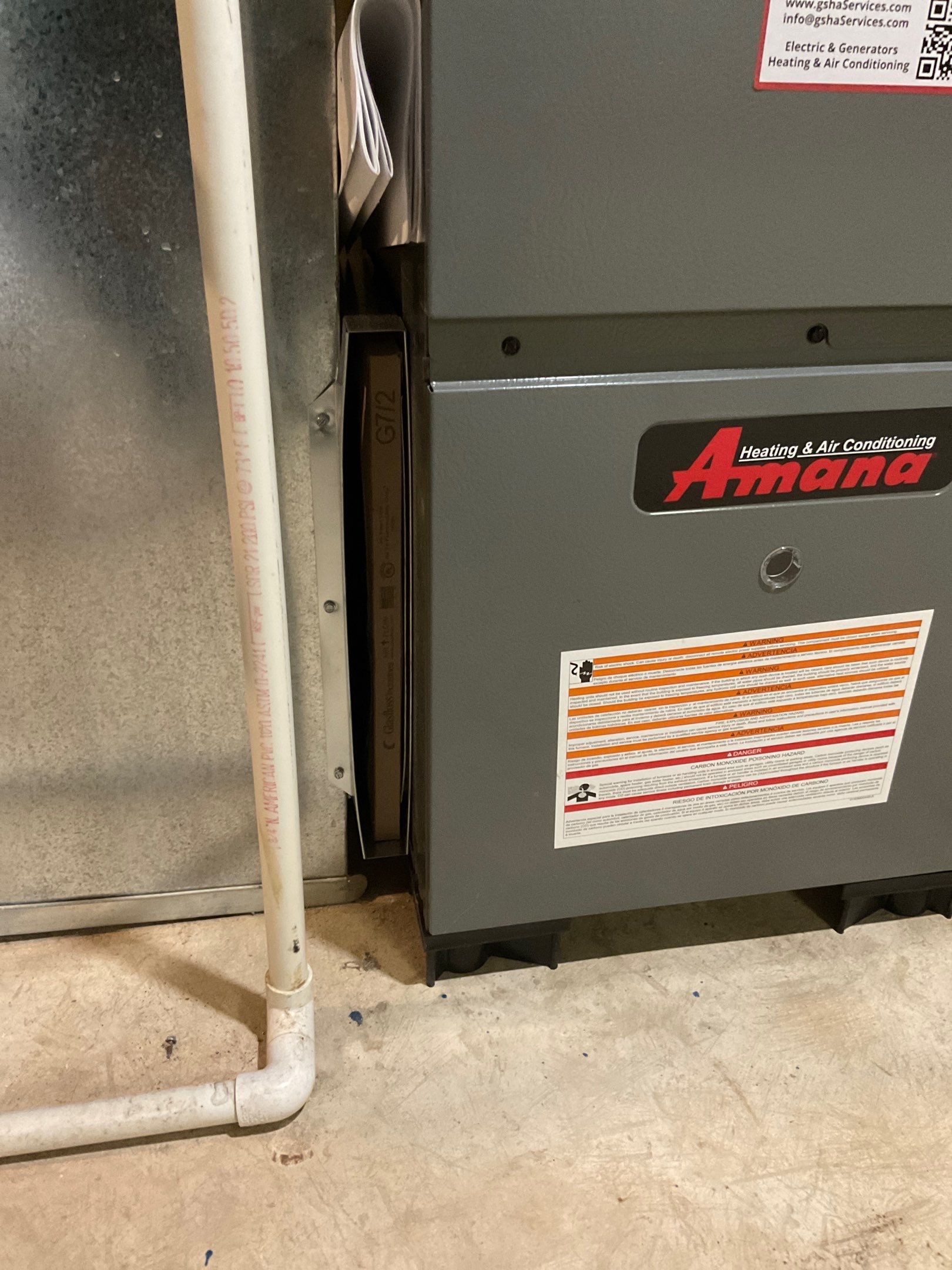 Amana Furnace Installation by GSHA Services LTD