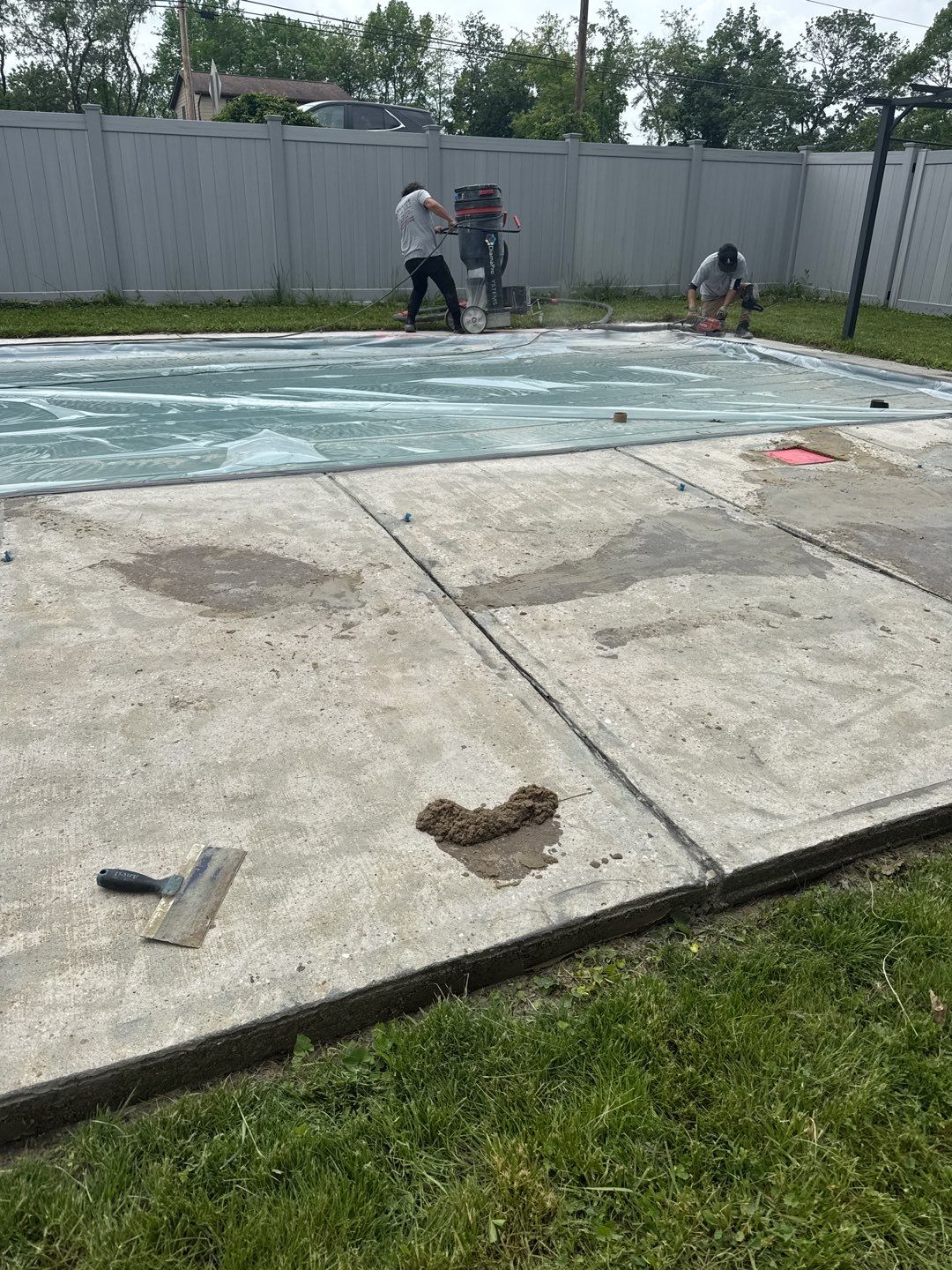 Twilight Pool Deck Project in McDonald by Floors in a Day, Inc