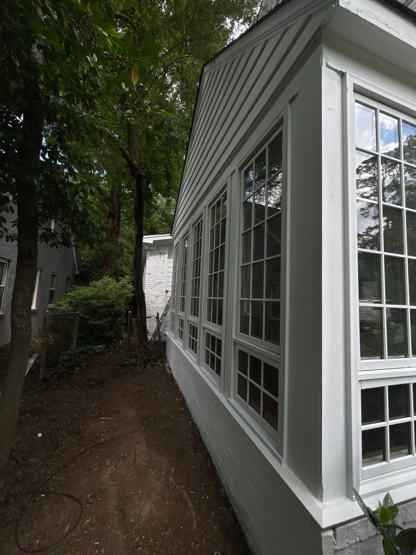 Atlanta, GA Brick Limewash, Rotted Wood Replacement, and Gutter Install by Nelson Exteriors