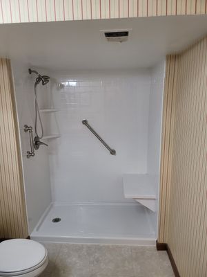 Bathroom Remodel using Maintenance free wall system