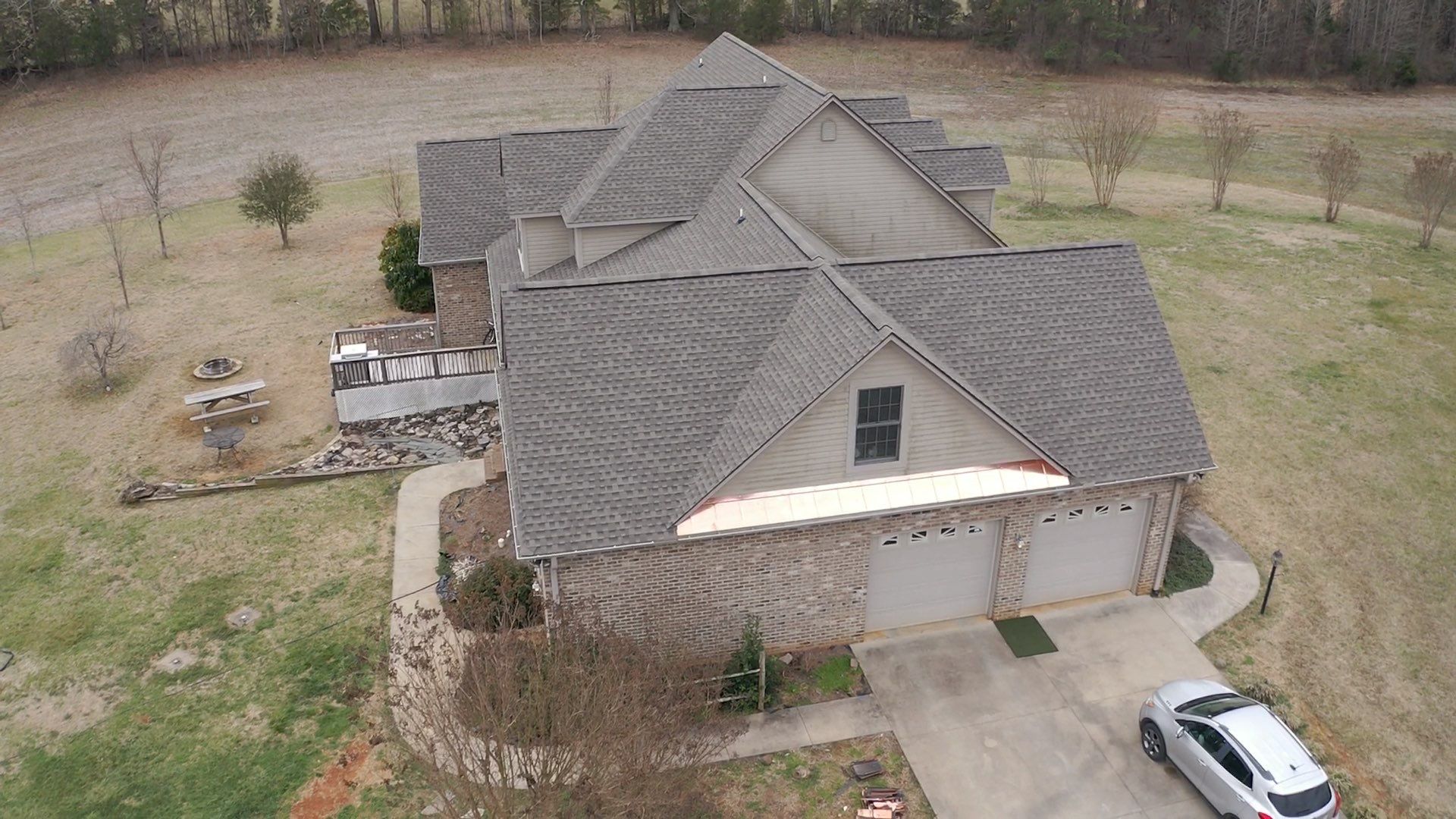 GAF Weathered Wood and Custom Copper by Just In Time Roofing and Restoration