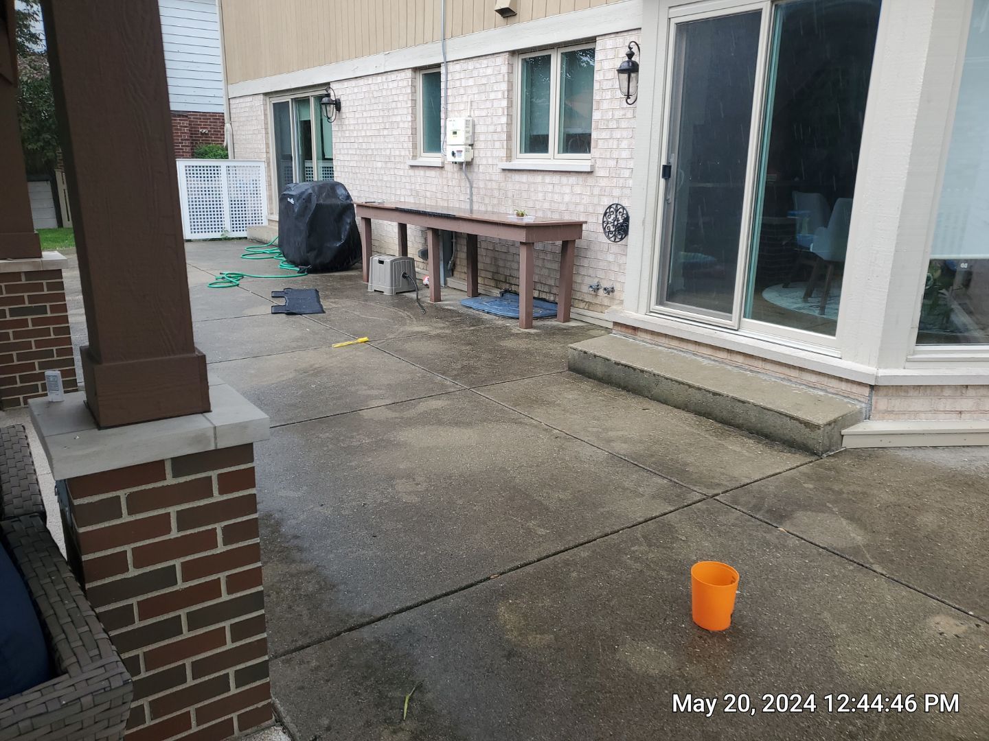 concrete power washing Algaecide, soft wash soap by Northern Power Washing LLC.