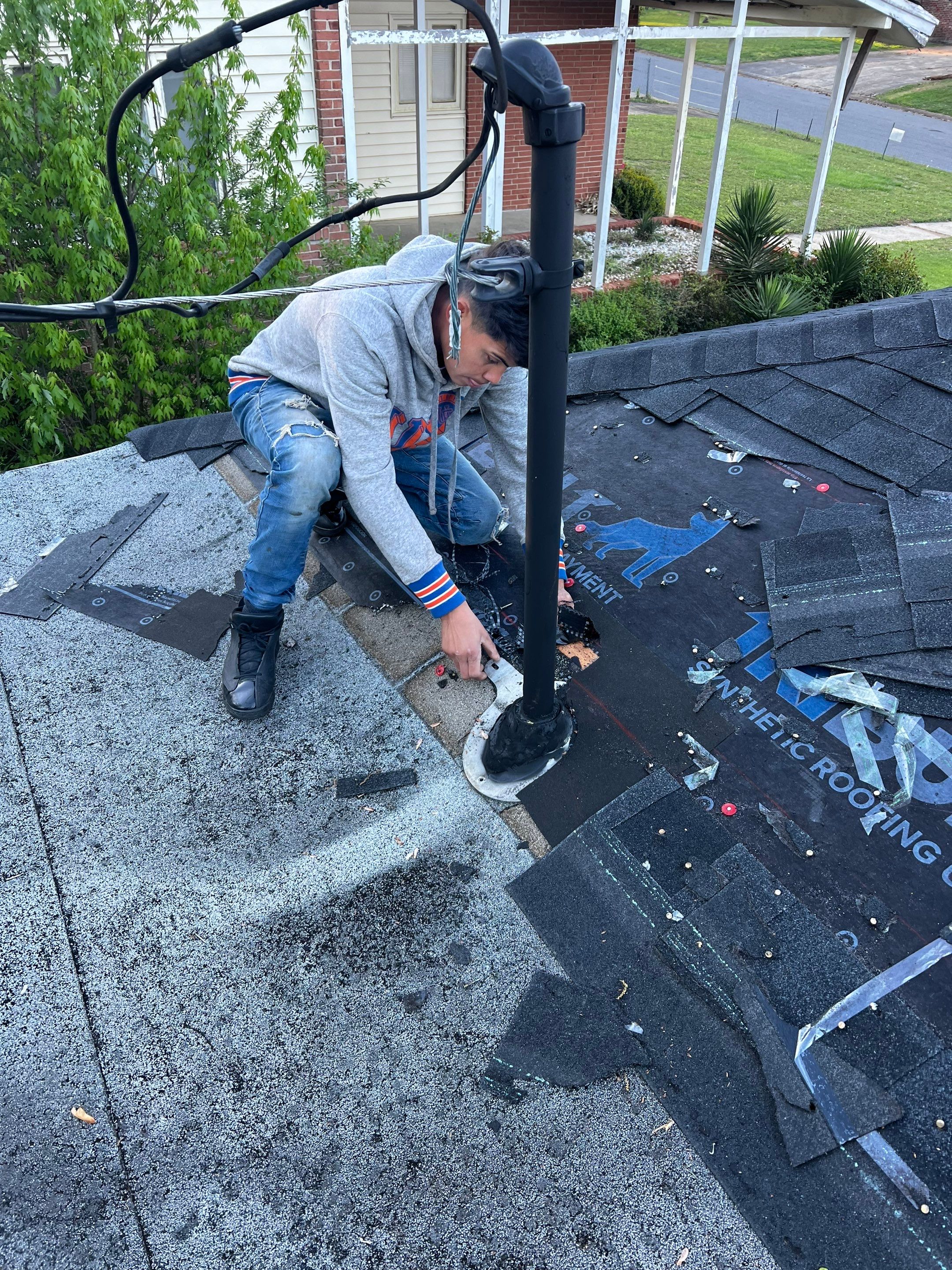 Roof replacement and interior repair by hail damage by Just Brilliant Restoration JBR