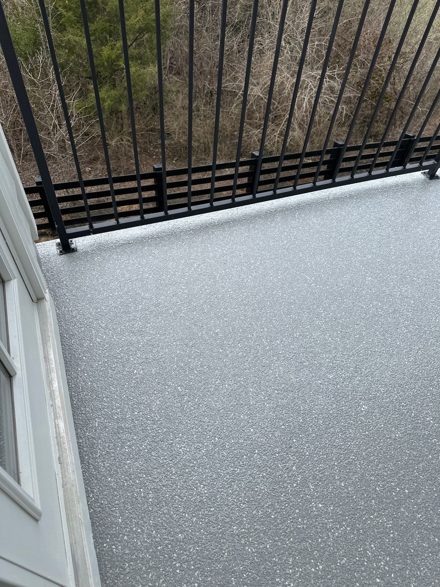 Patio Floor Coating using Custom Color by My Garage Floor Guys