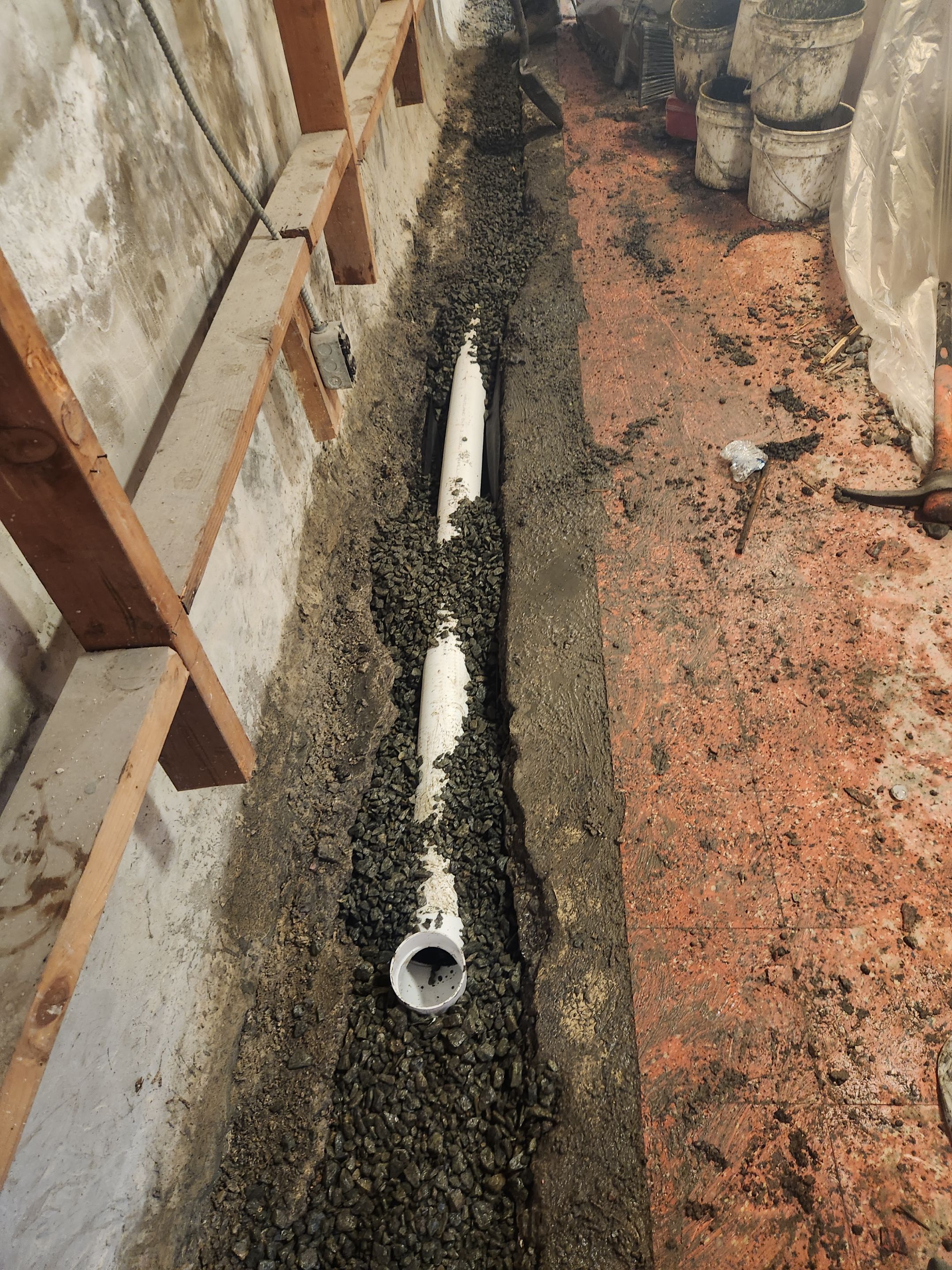 Interior French Drain & Mold Remediation Little Falls NJ by Pure Service Pro, LLC 