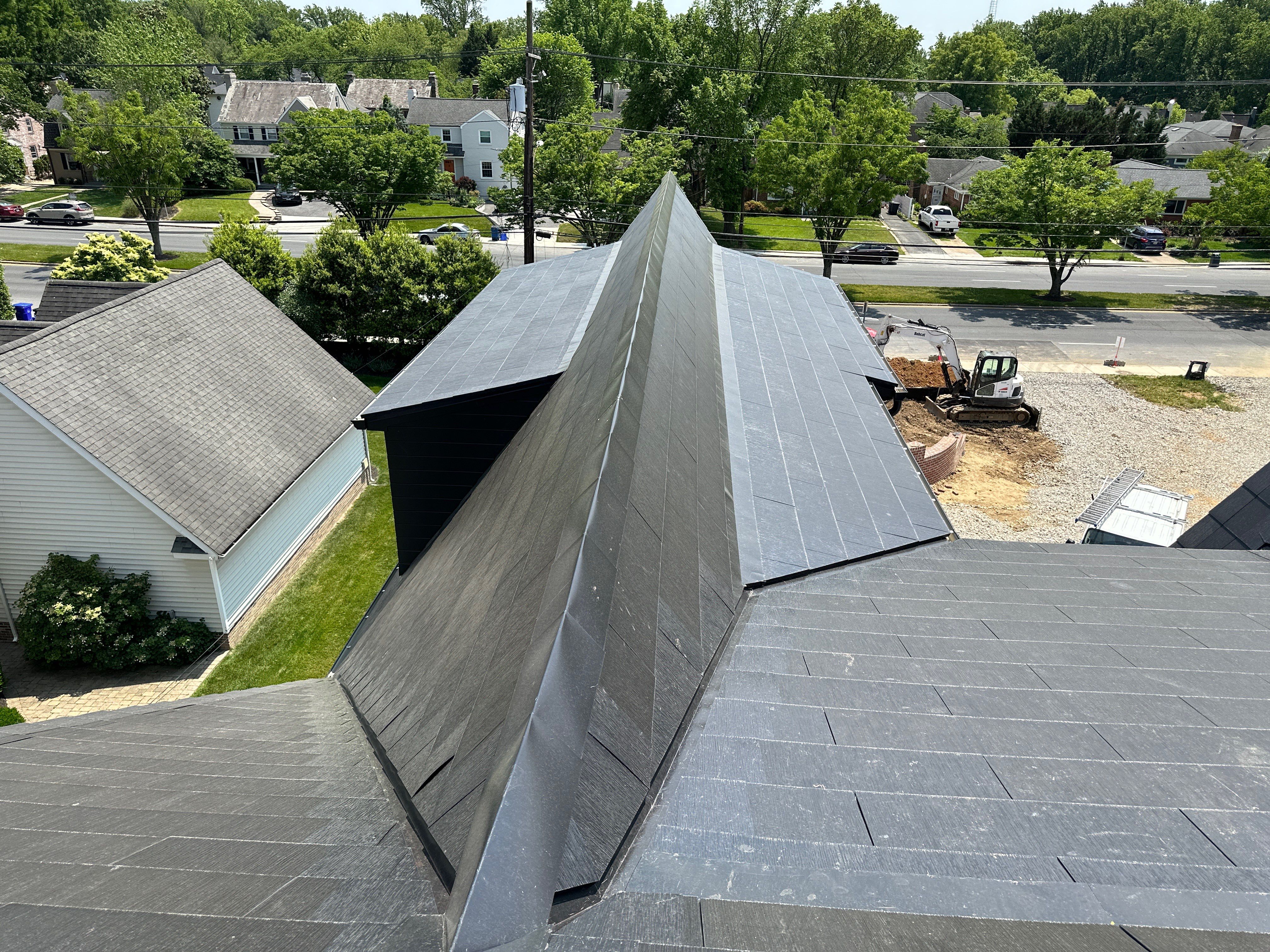 Tesla Solar Roof - new construction in Bethesda, MD by American Home Contractors
