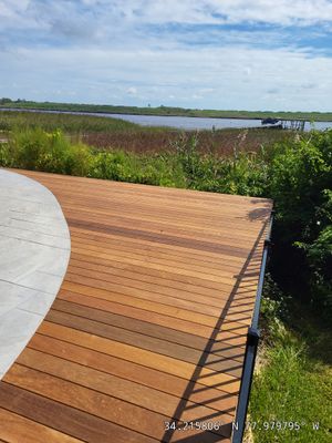Pool Deck using IPE Decking Groved by RGR Construction and Roofing, LLC
