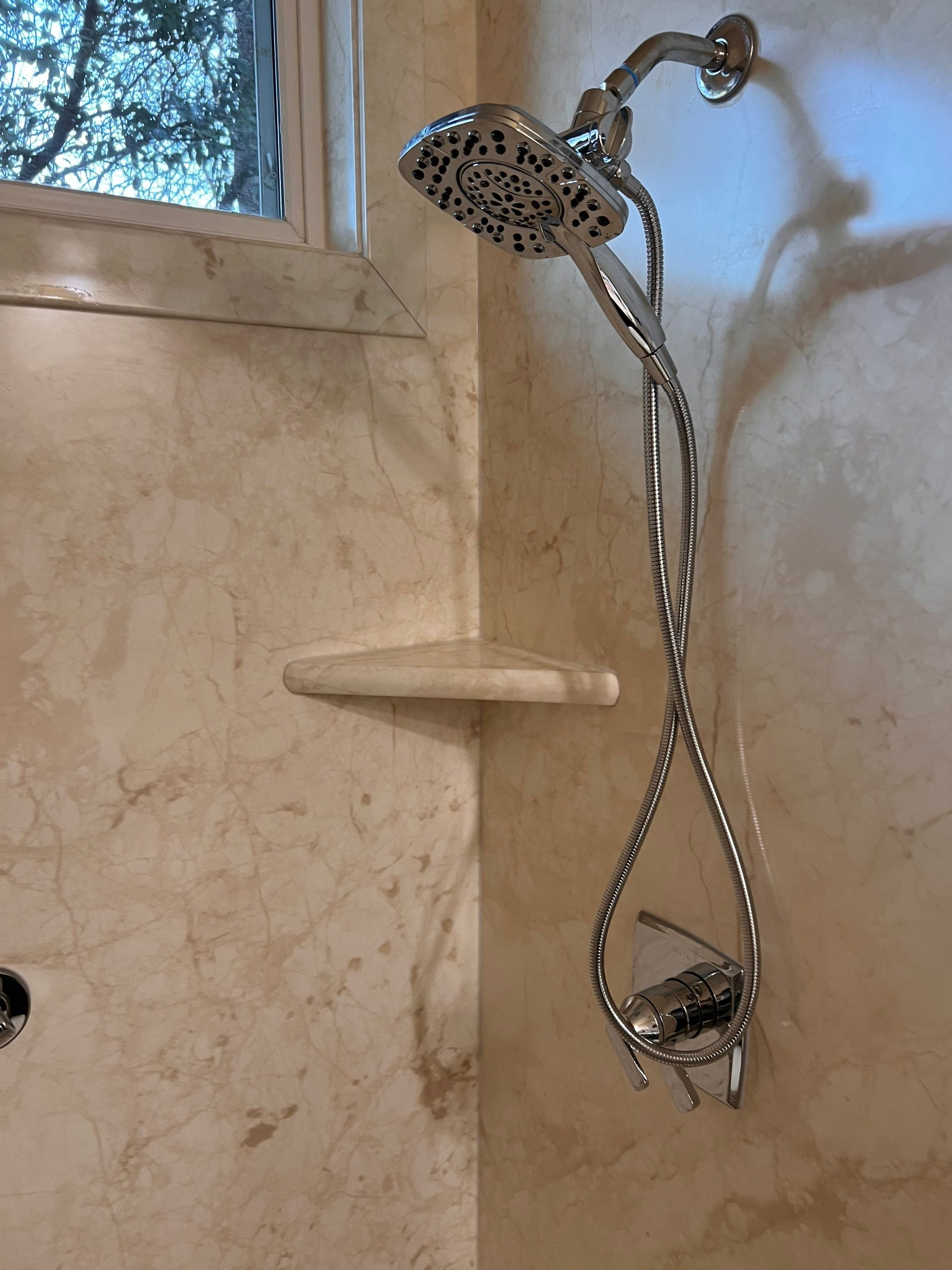 Tub to walk-in shower in Buda by Lane Lauritsen - The Hill Country, Texas