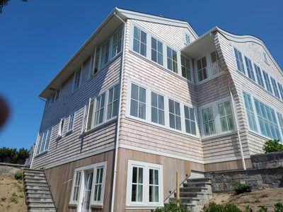 Gutter Installation using 4x5 FiberGlass Gutter and 3" Fiberglass Downspout