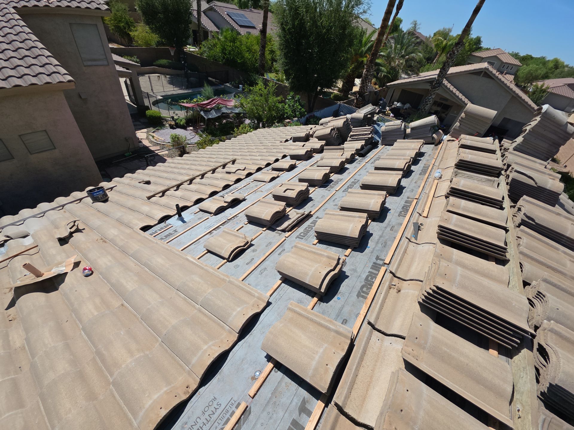 New tile reset for this beautiful home in Chandler by Weather-Tite Roofing