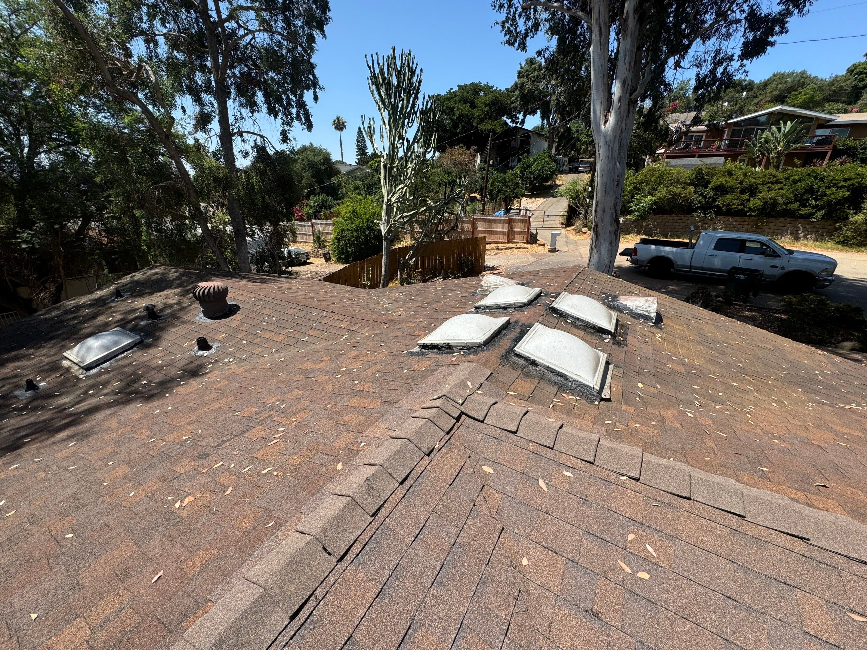 Escondido Partial Shingle Roof Replacement with Skylights and Gutters by Zenith Roofing Services